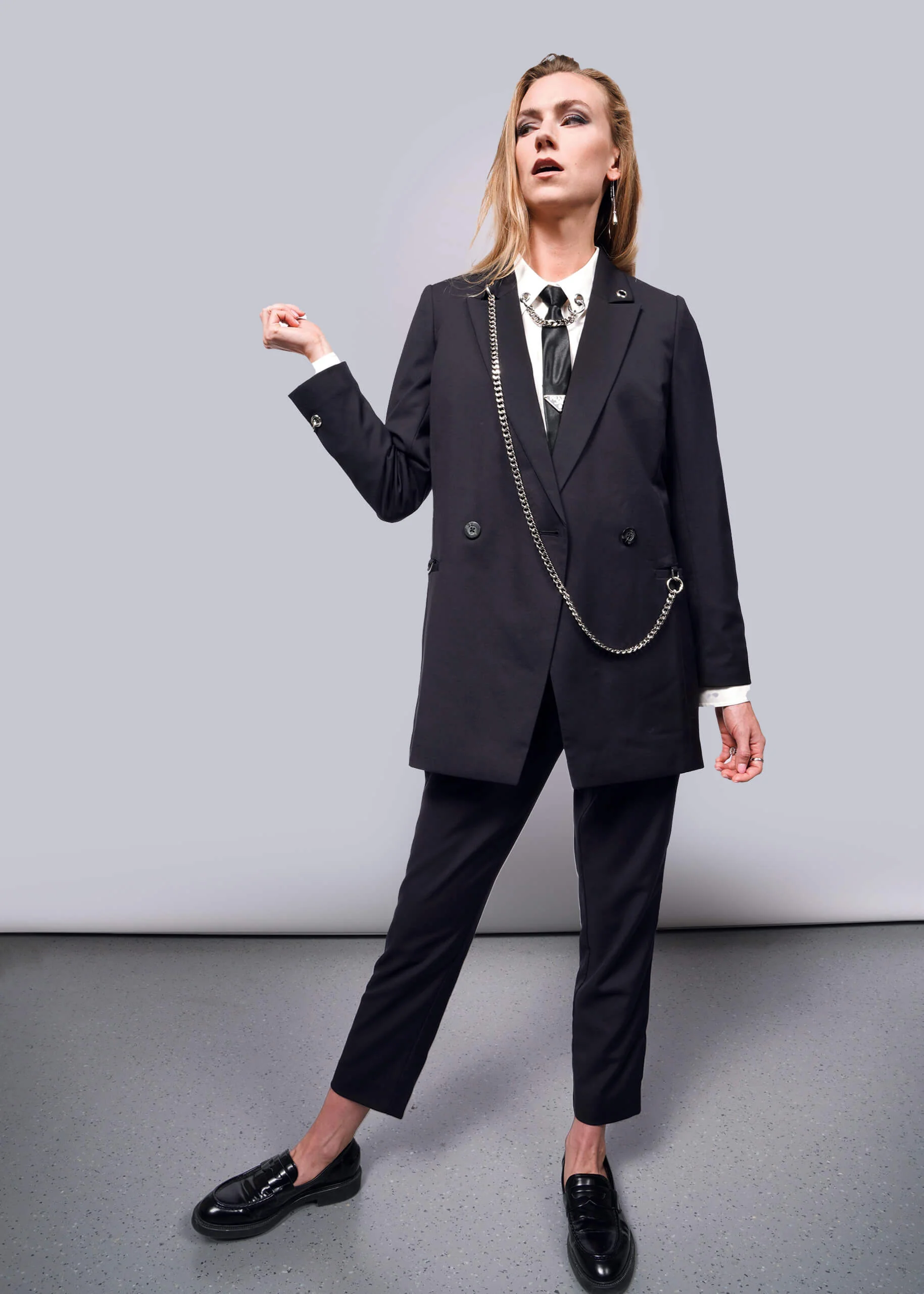 Debbie Harry X Wildfang Double Breasted Blazer - Image 6