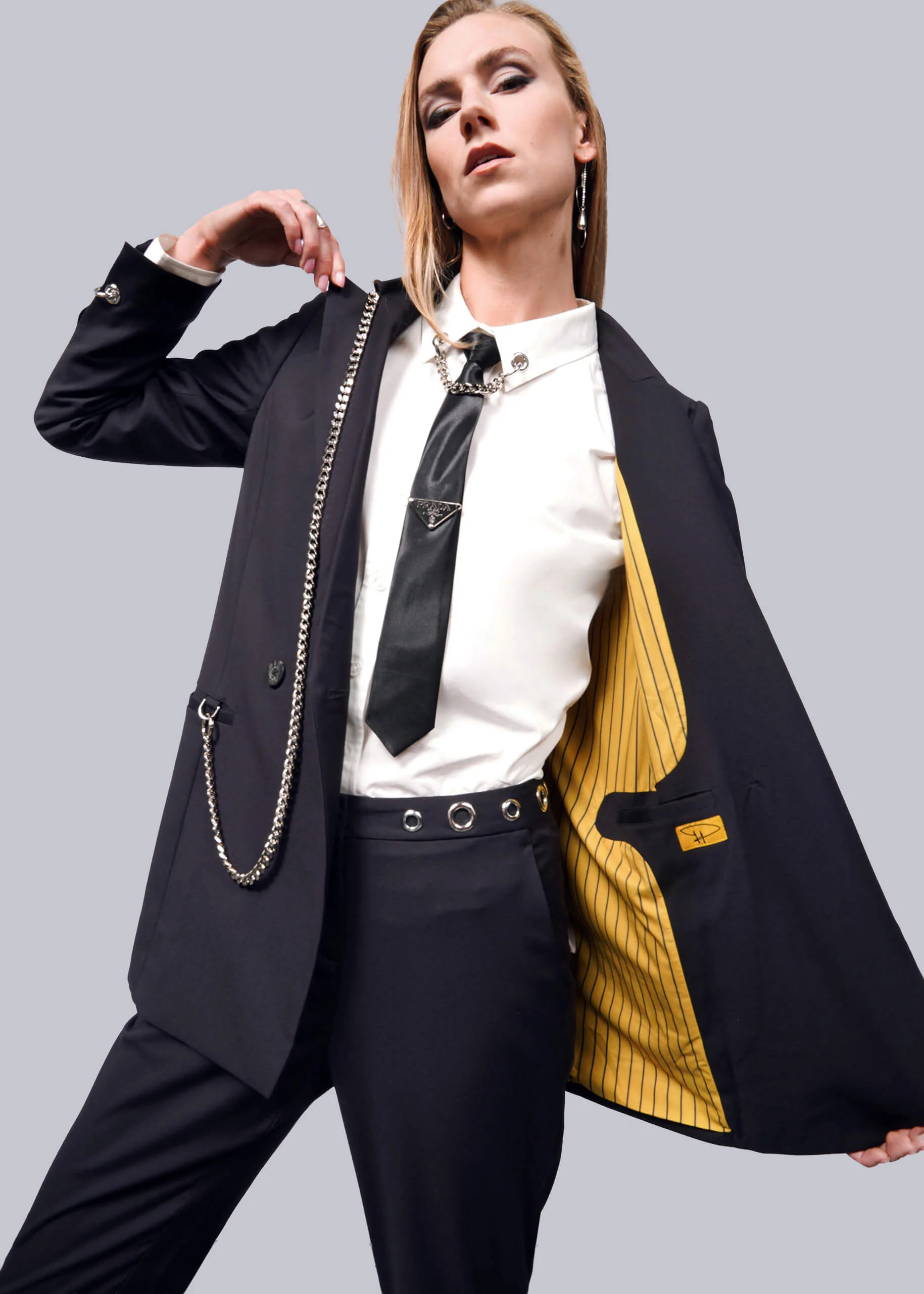 Debbie Harry X Wildfang Double Breasted Blazer - Image 7