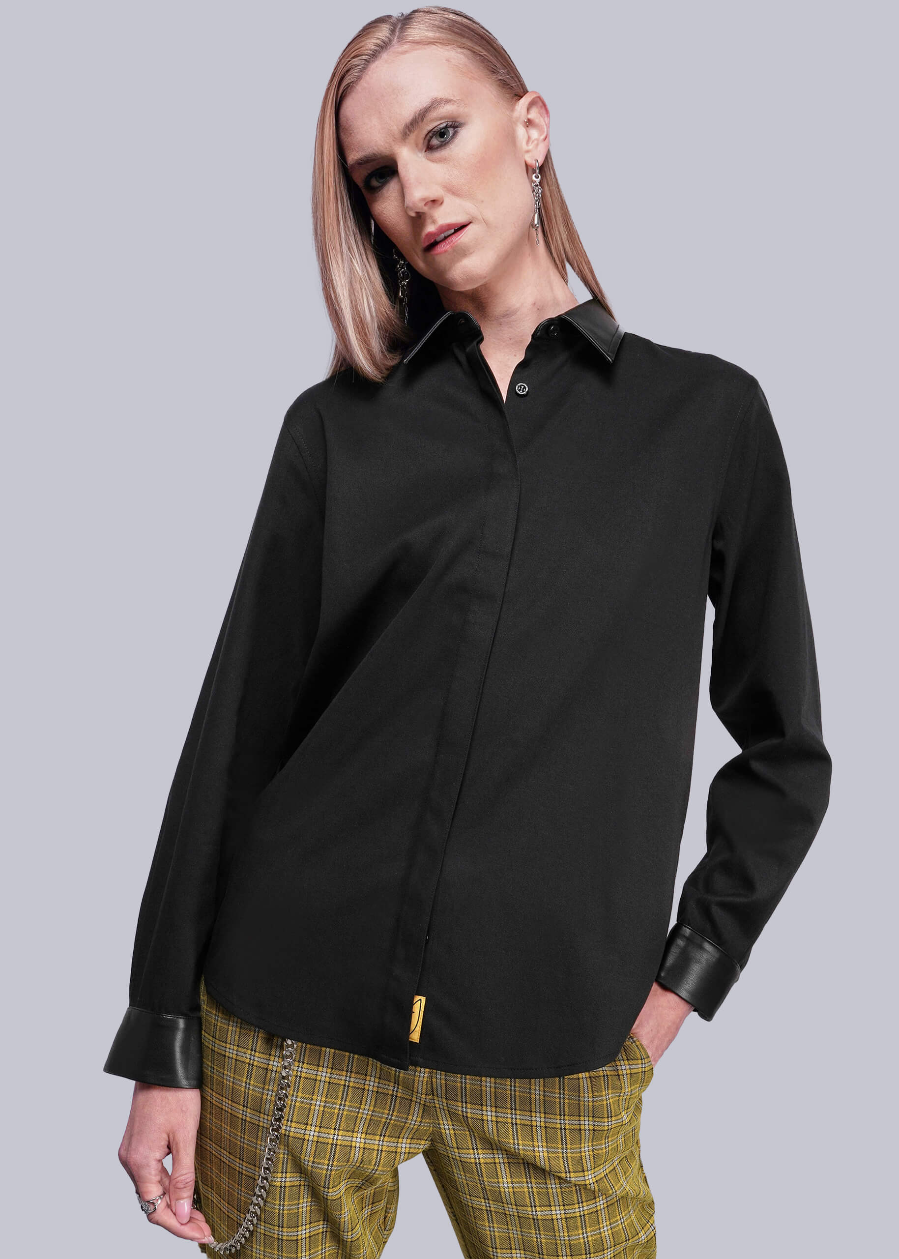 Debbie Harry X Wildfang Long Sleeve Button Up