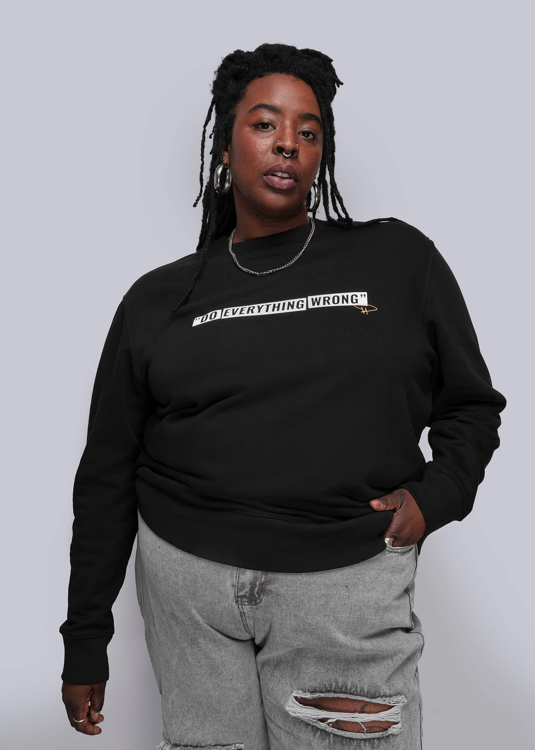 Debbie Harry X Wildfang Quote Crew Neck Sweatshirt - Image 6
