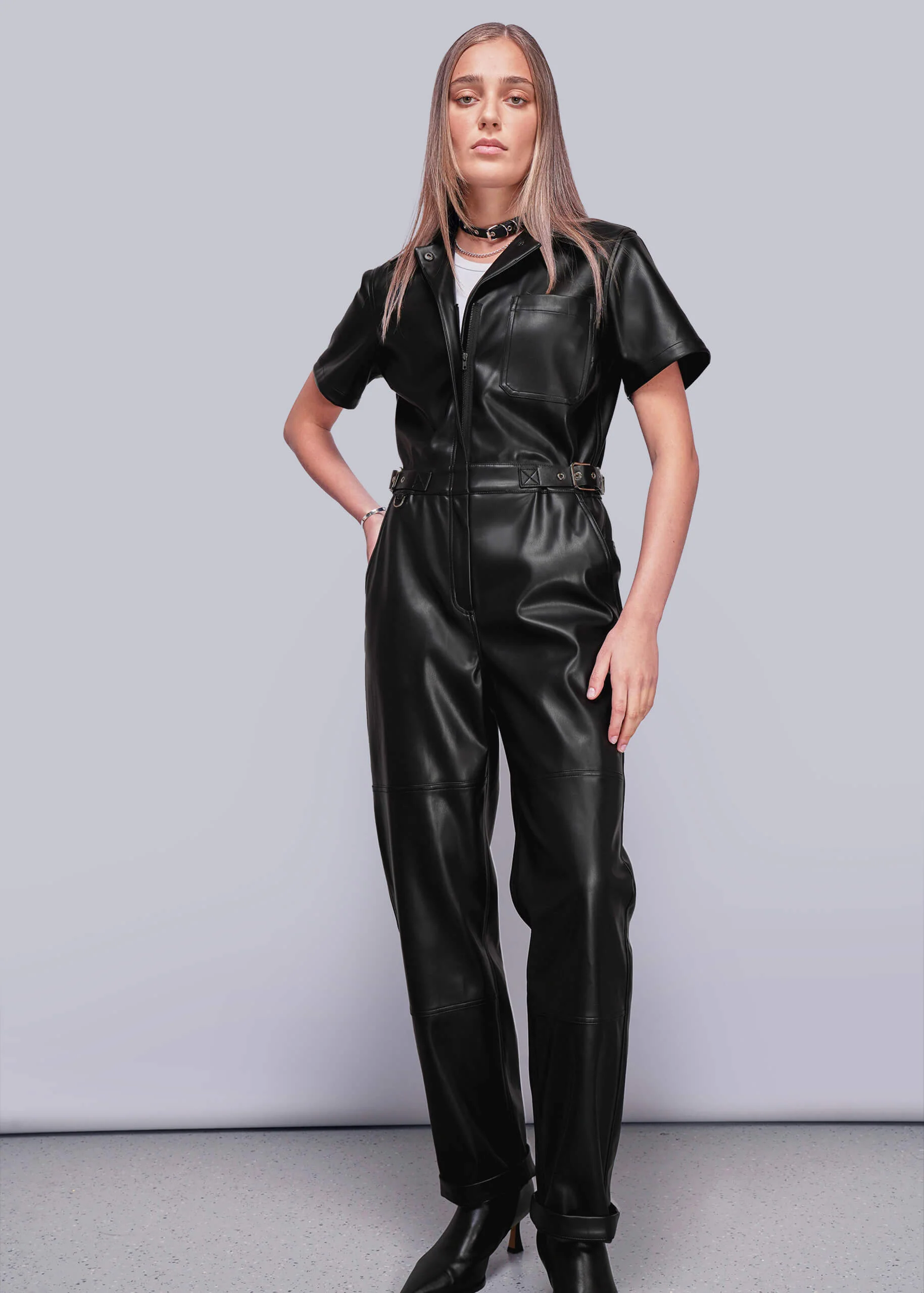 Debbie Harry X Wildfang Vegan Leather High Waisted Coverall