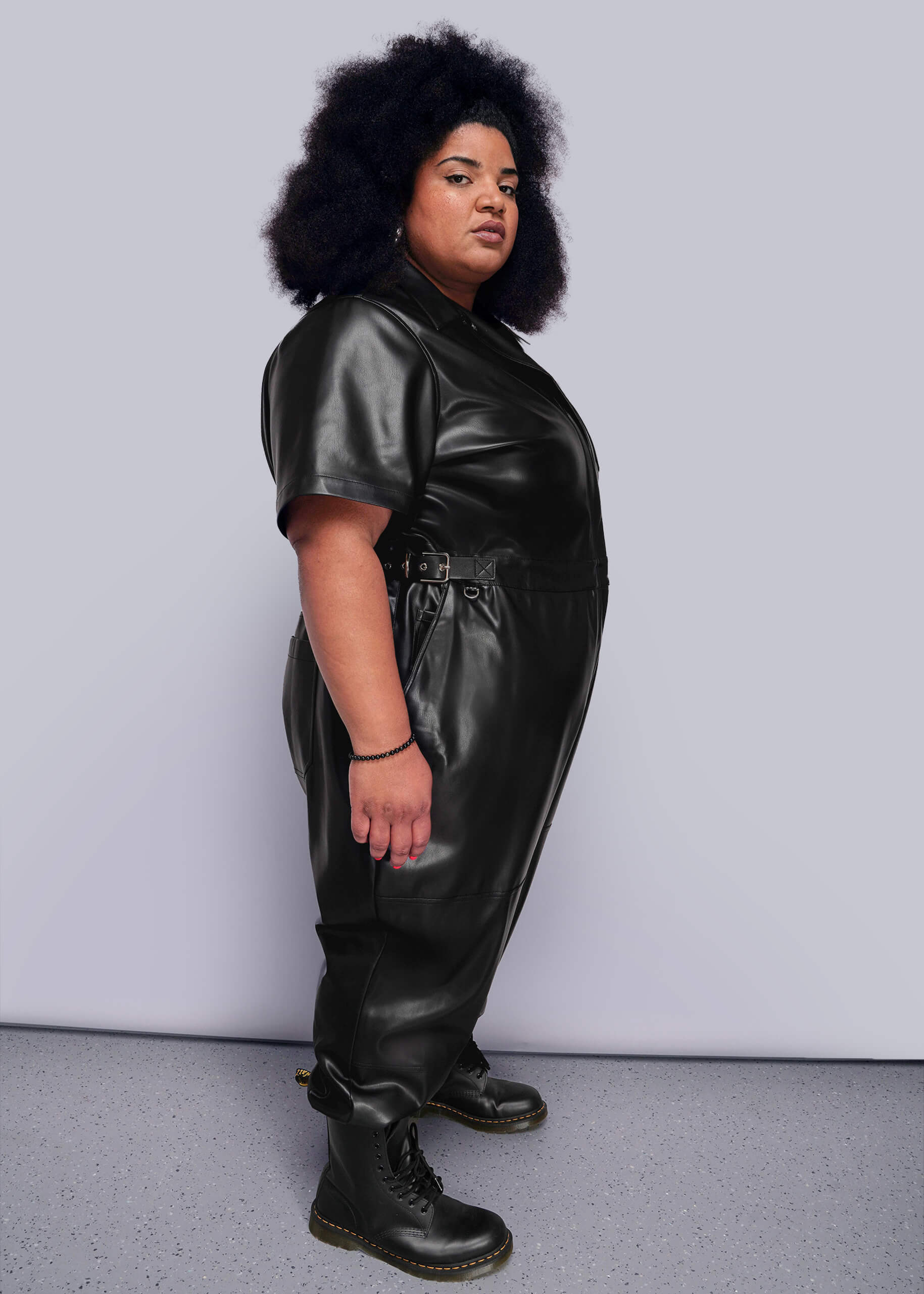 Debbie Harry X Wildfang Vegan Leather High Waisted Coverall - Image 12