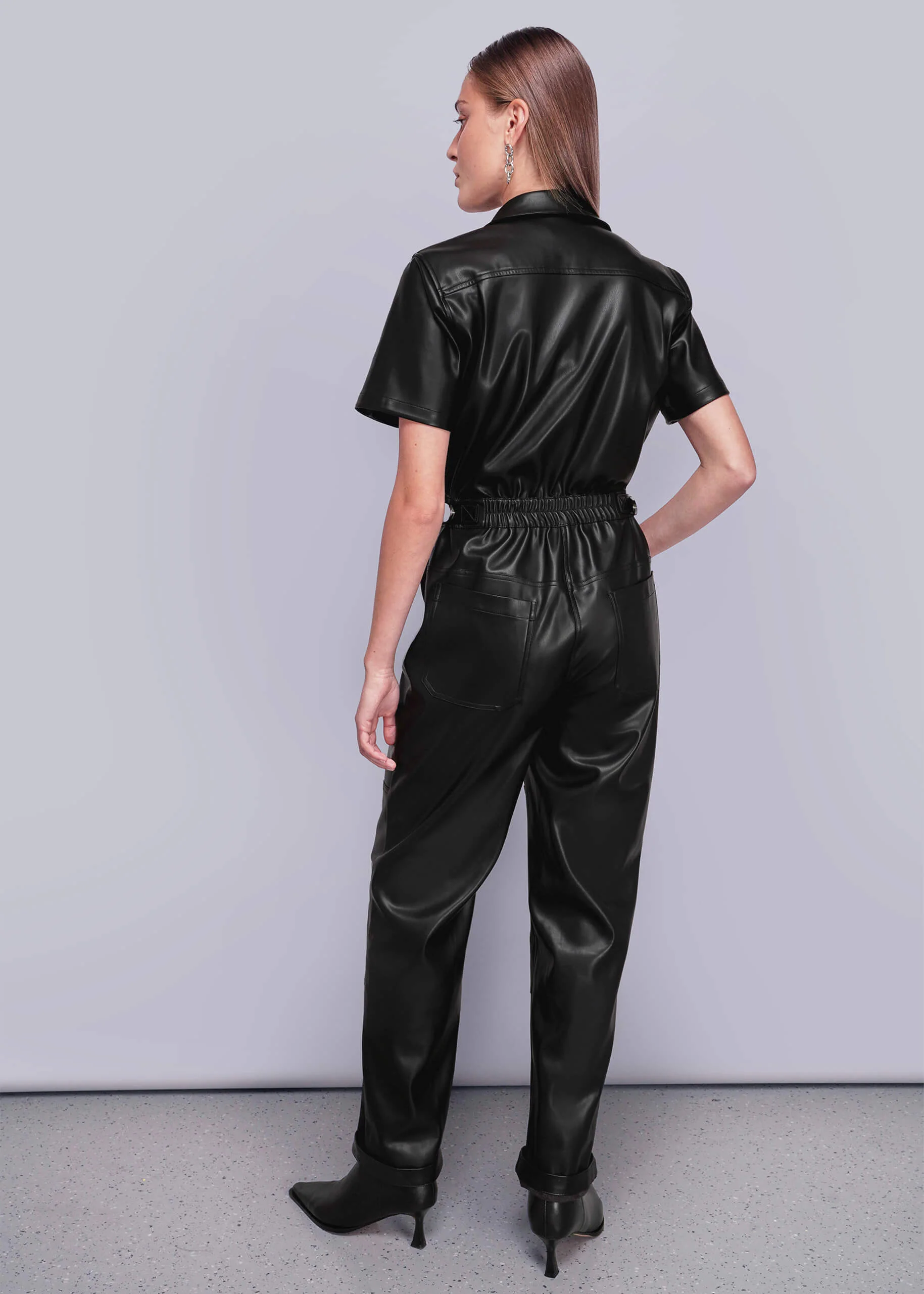 Debbie Harry X Wildfang Vegan Leather High Waisted Coverall - Image 8