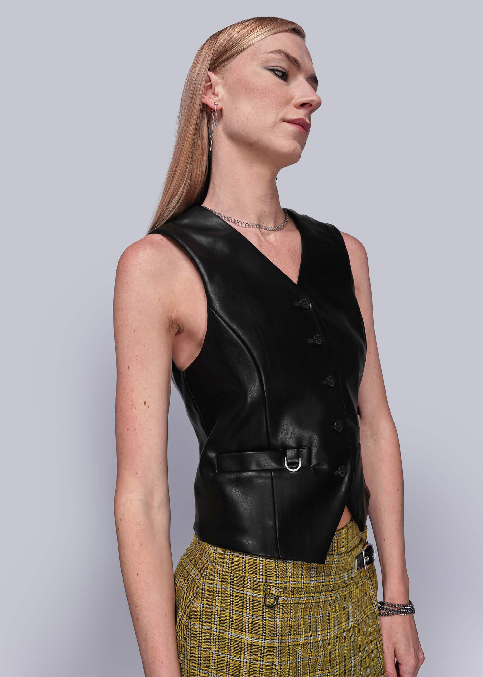 Debbie Harry X Wildfang Vegan Leather Vest - Image 3