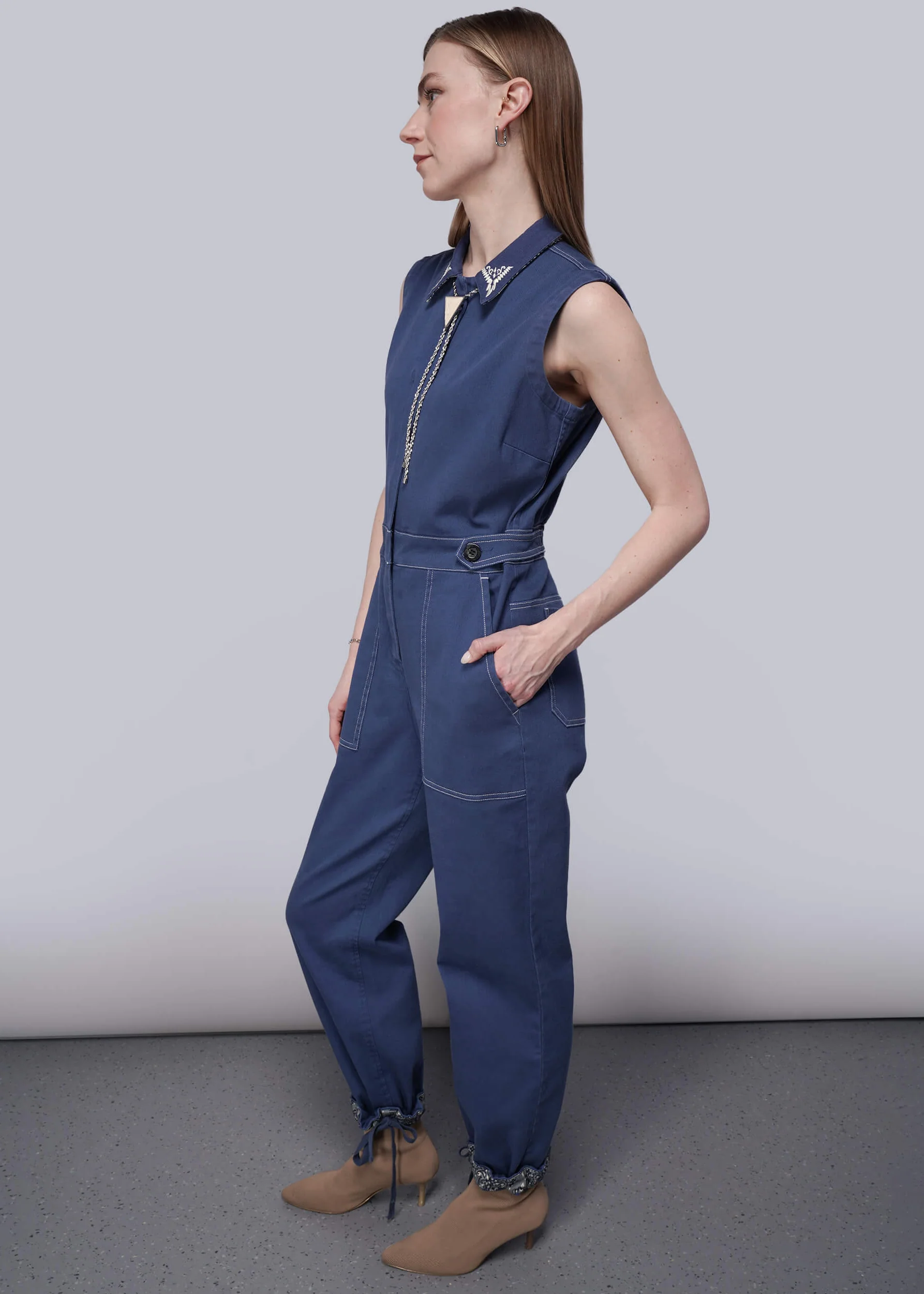 Juliette Lewis X Wildfang Sleeveless Denim Coverall - Image 11