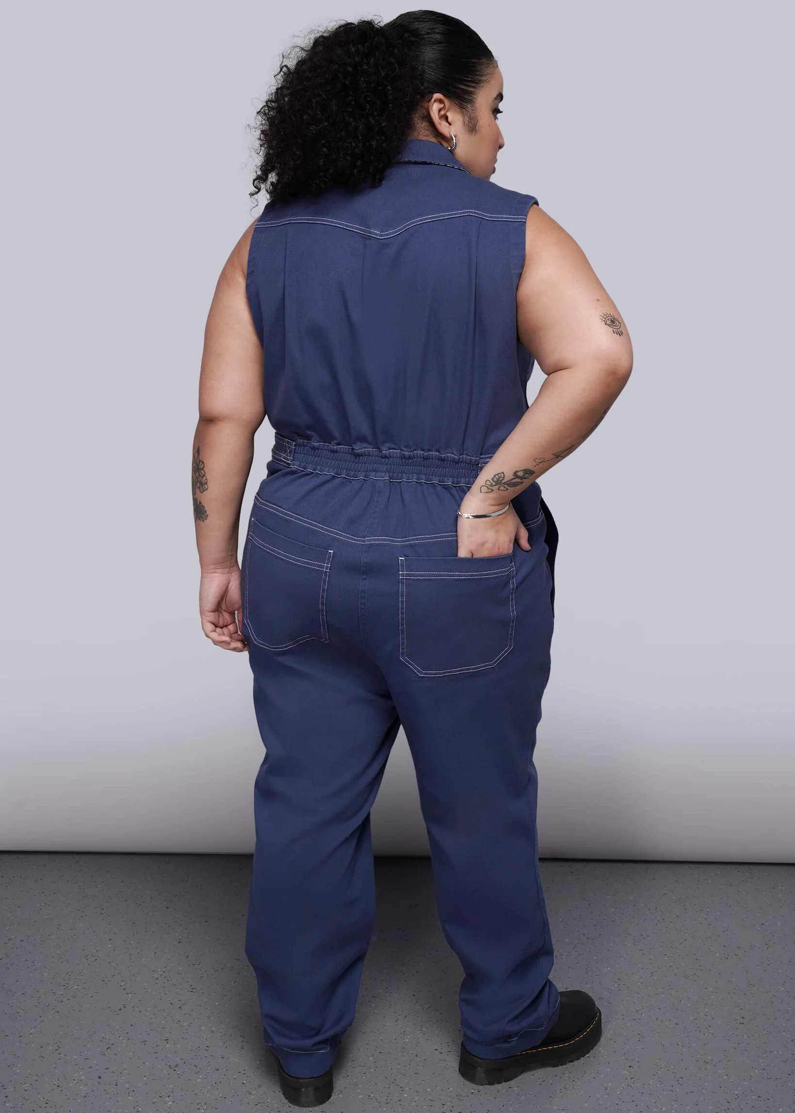 Juliette Lewis X Wildfang Sleeveless Denim Coverall - Image 7