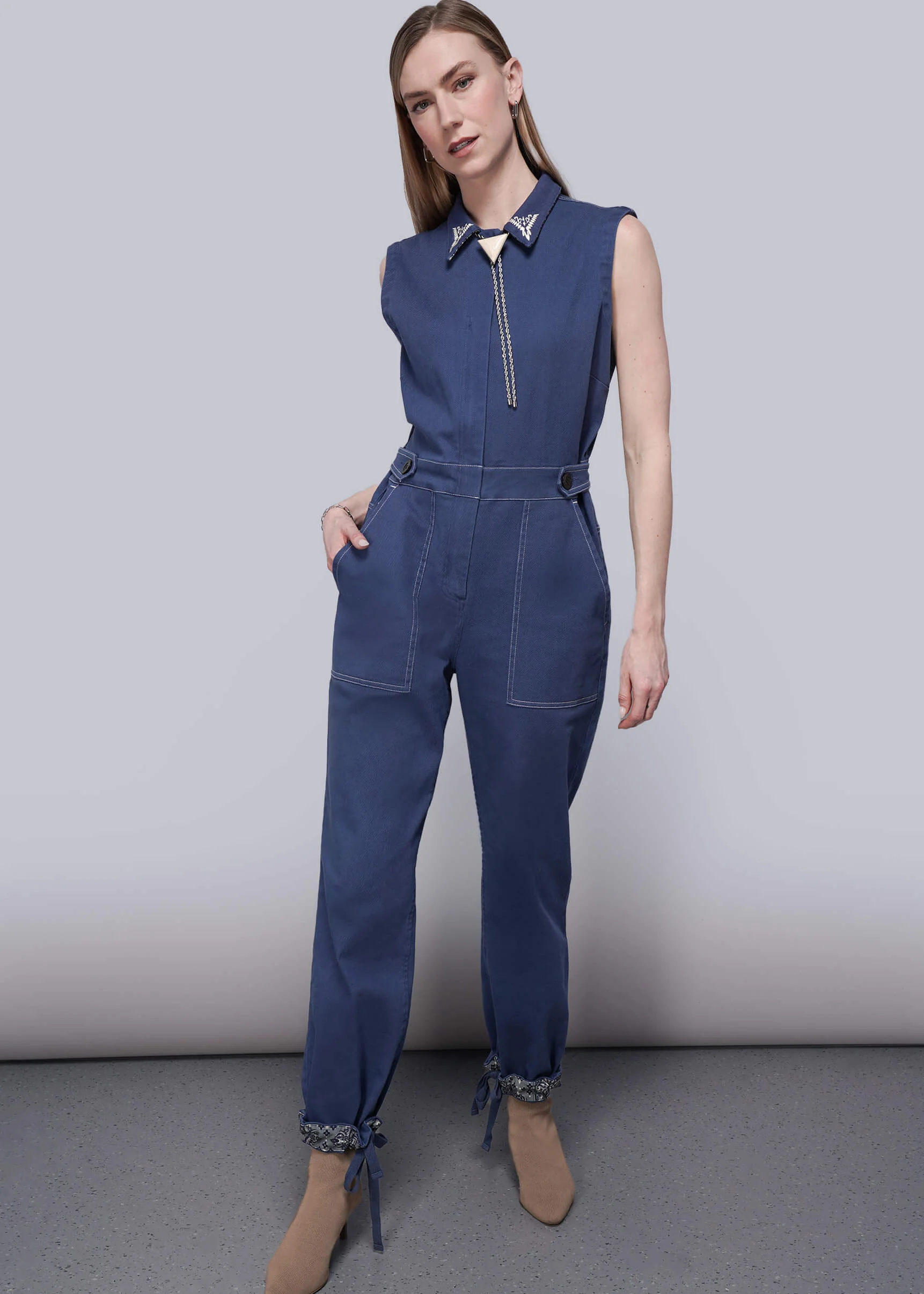 Juliette Lewis X Wildfang Sleeveless Denim Coverall - Image 8