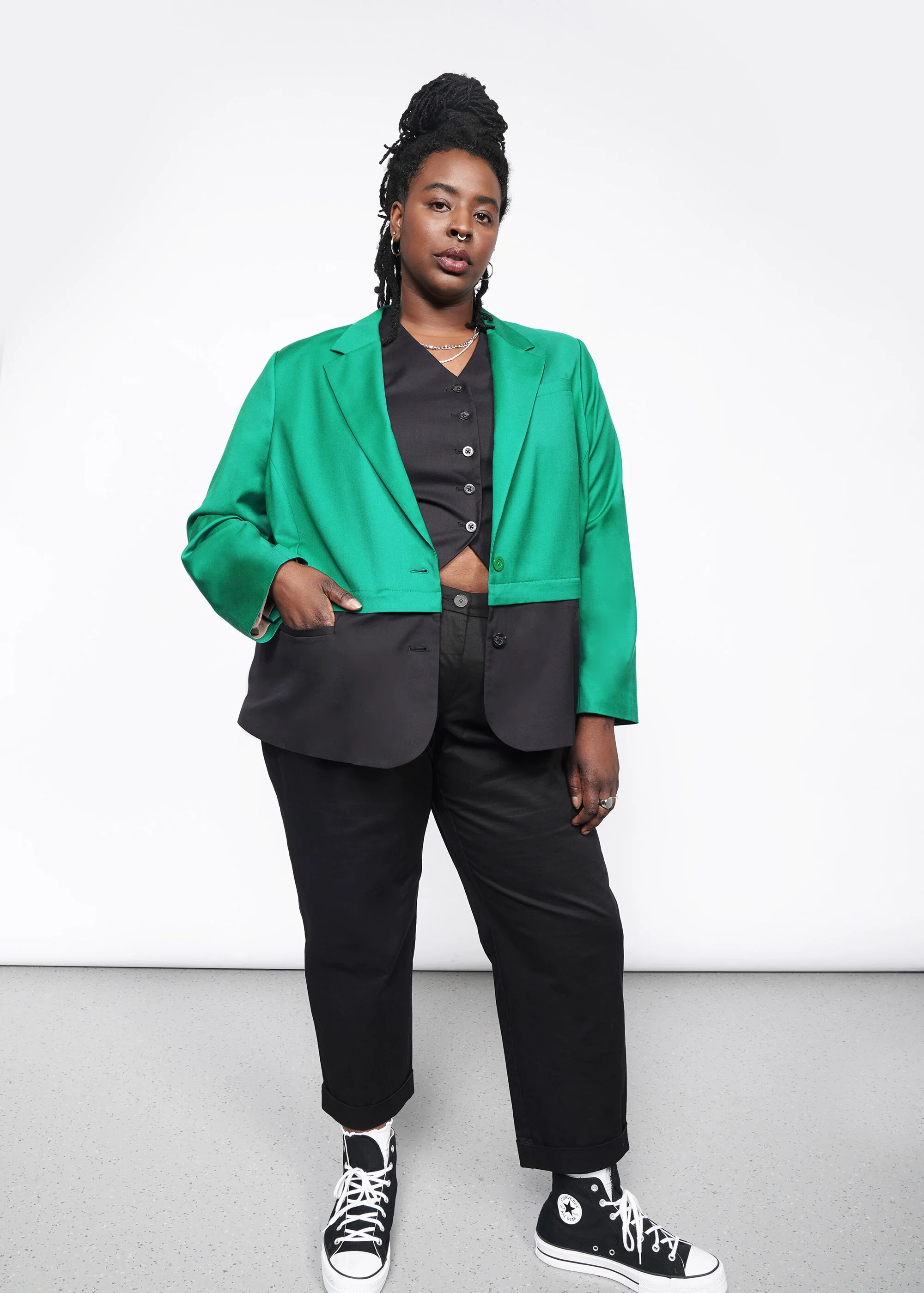 The Empower Cropped Convertible Blazer - Image 7