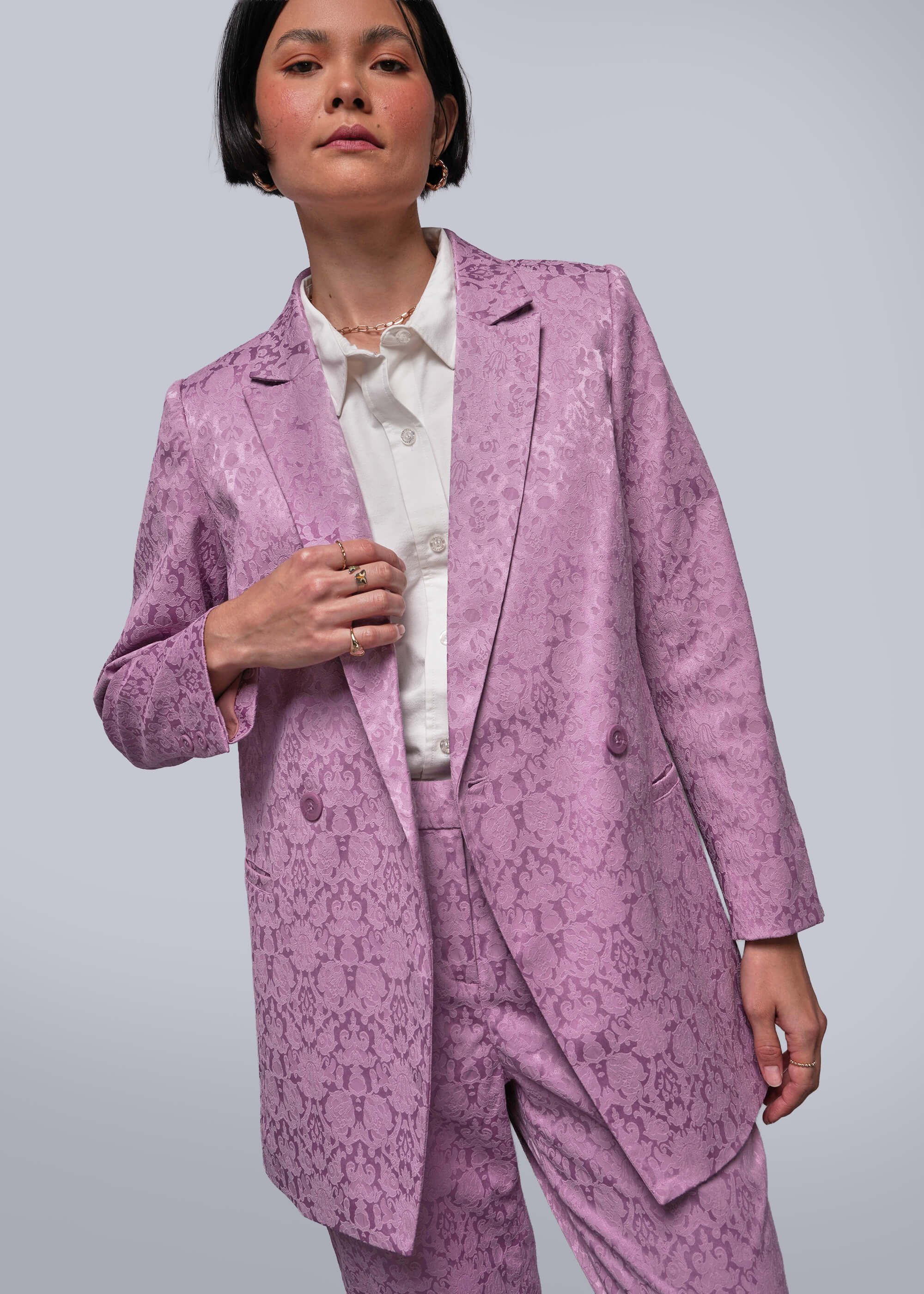 The Empower Jacquard Double Breasted Blazer