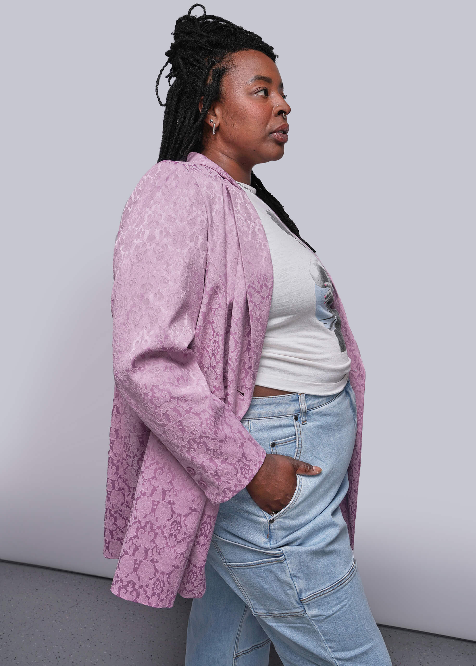The Empower Jacquard Double Breasted Blazer - Image 10