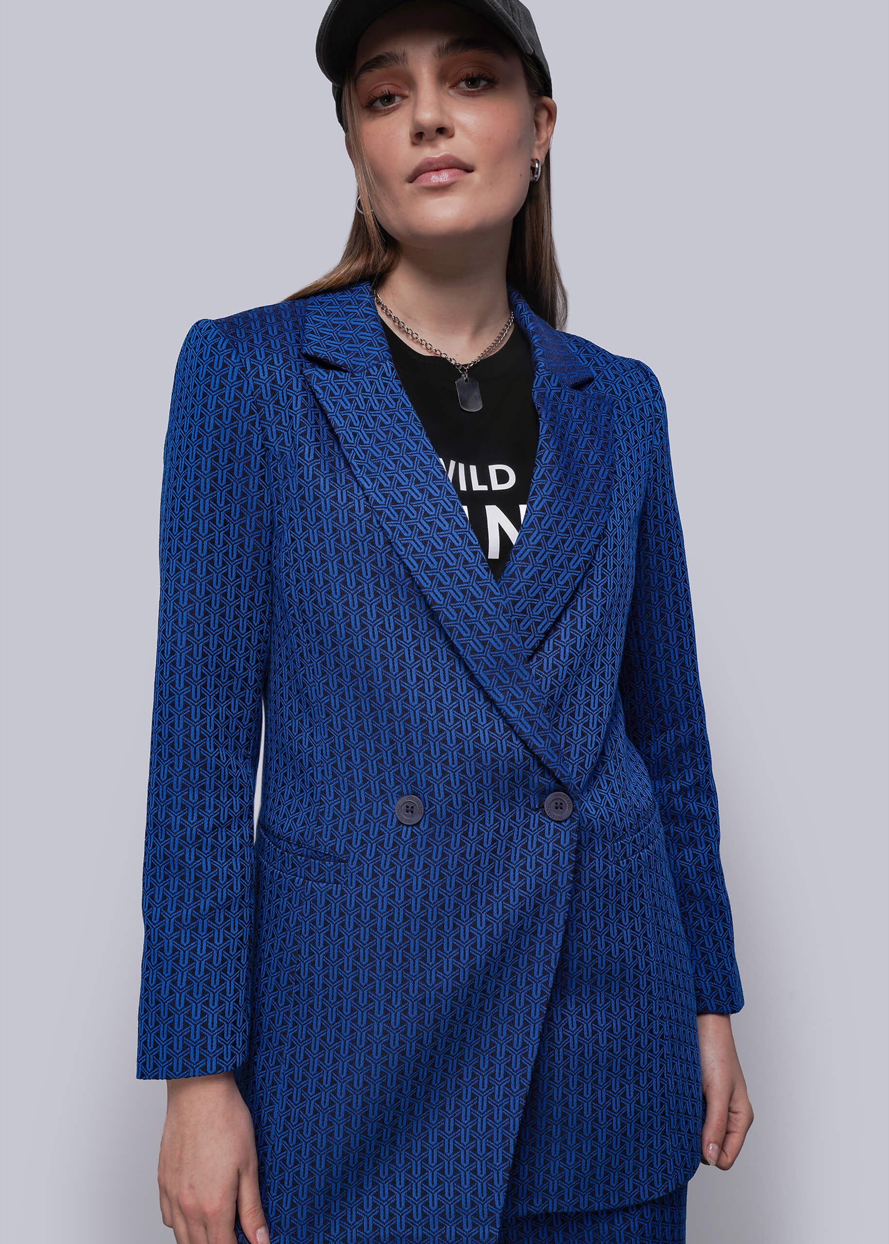 The Empower Jacquard Double Breasted Blazer