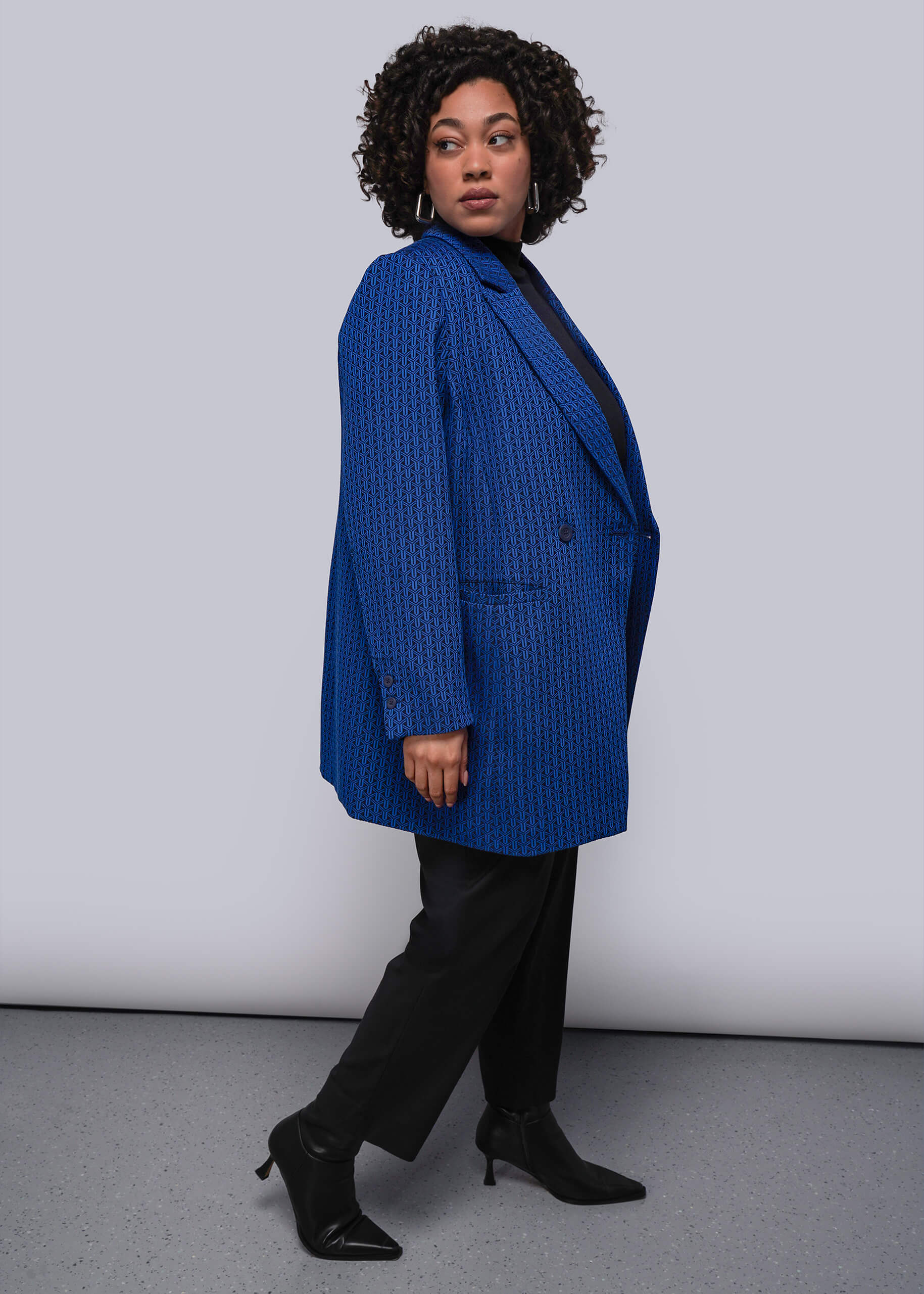 The Empower Jacquard Double Breasted Blazer - Image 10