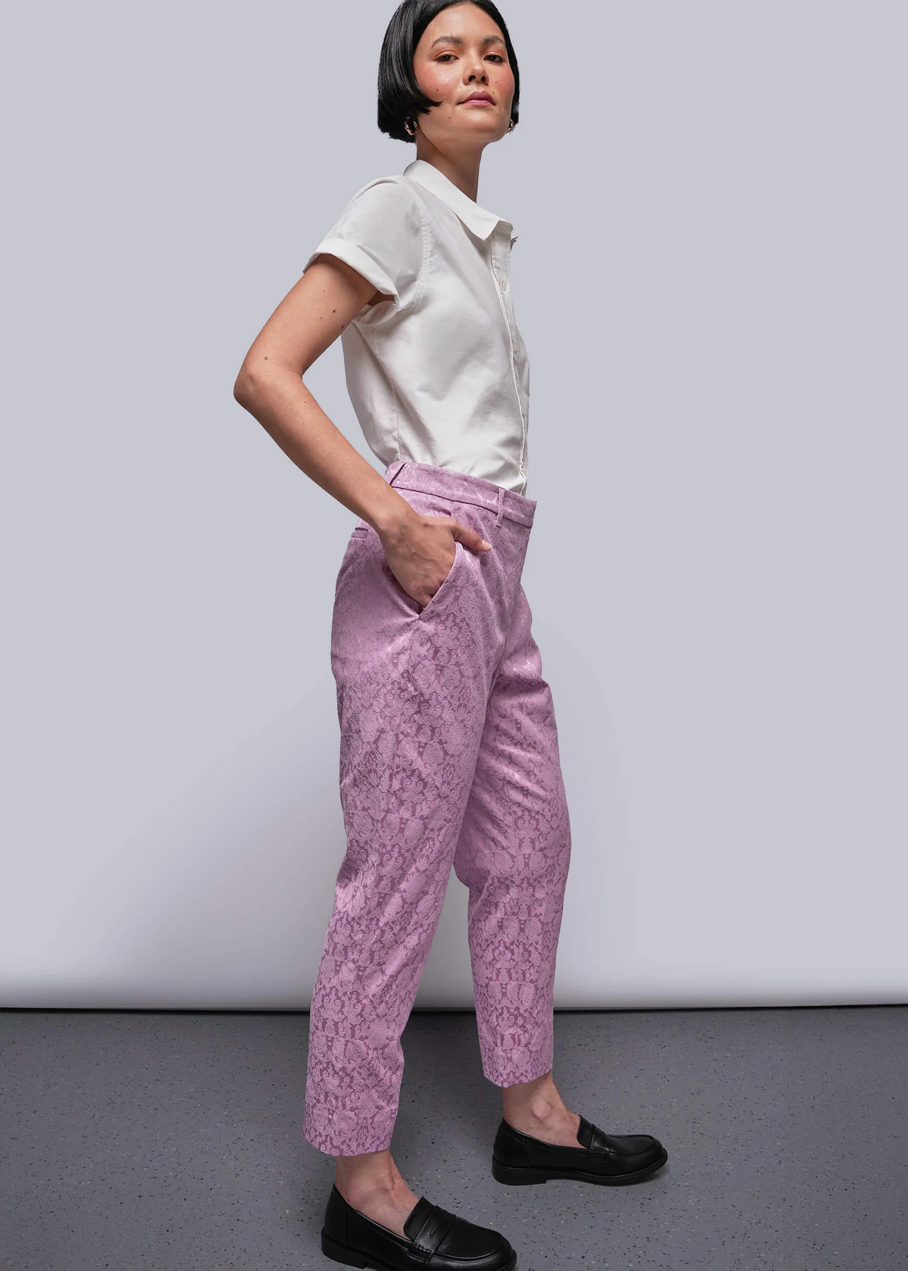 The Empower Jacquard Slim Crop Pant - Image 3