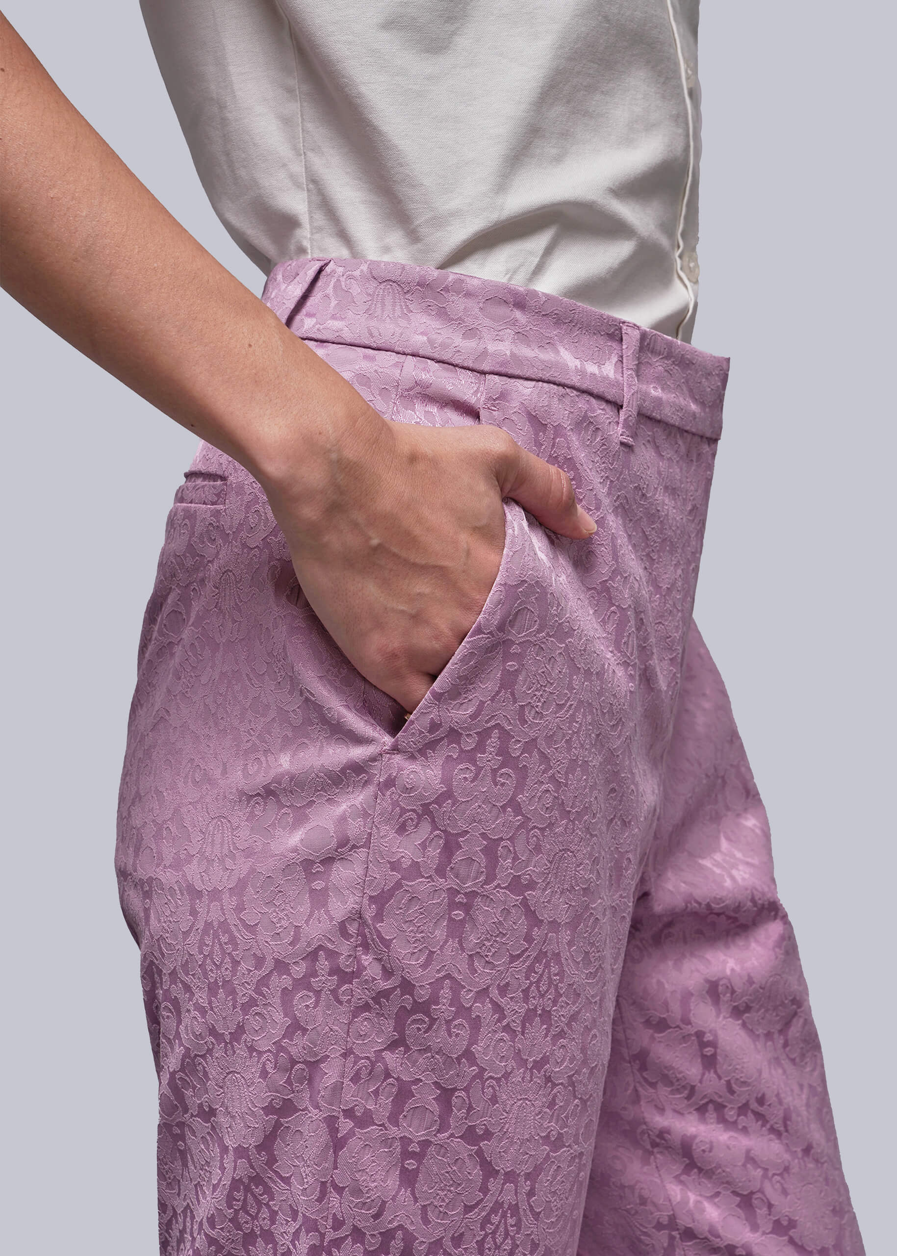 The Empower Jacquard Slim Crop Pant - Image 4
