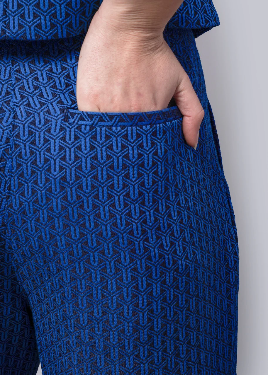 The Empower Jacquard Wide Leg Trouser - Image 5
