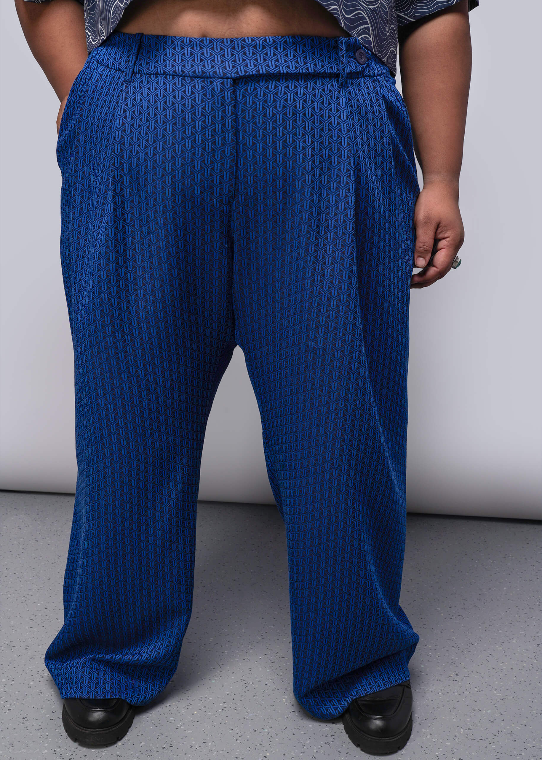 The Empower Jacquard Wide Leg Trouser - Image 7