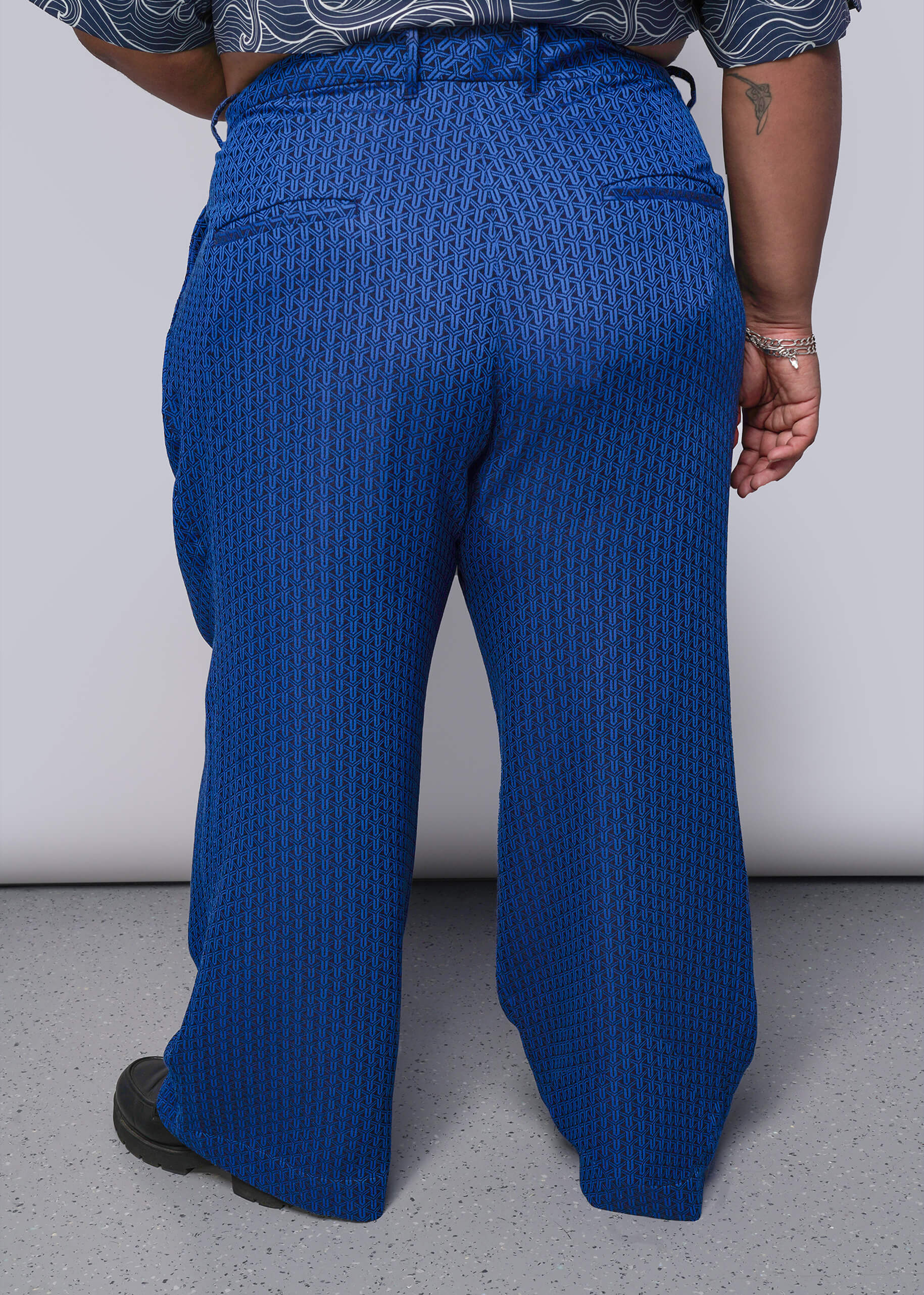 The Empower Jacquard Wide Leg Trouser - Image 9