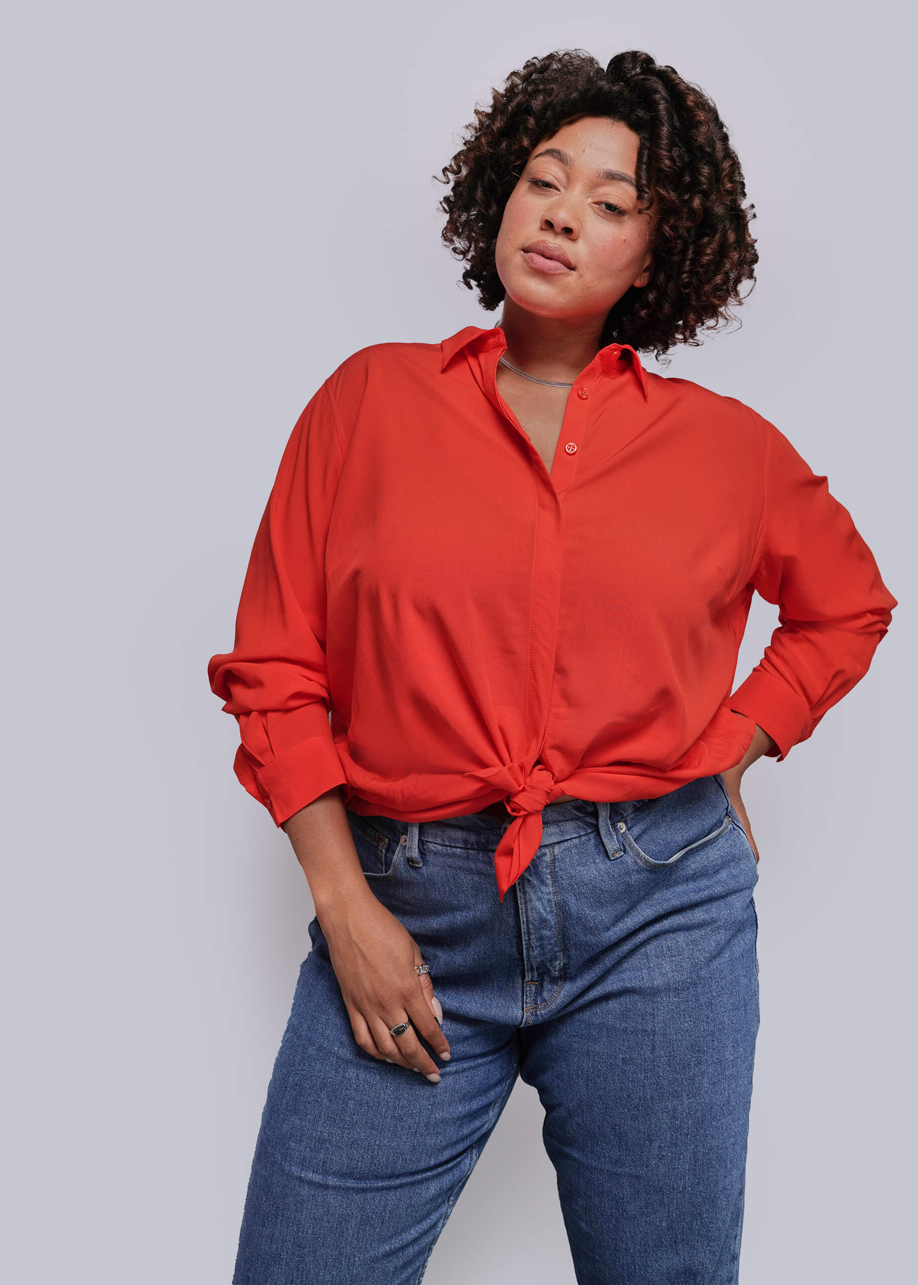The Empower Long Sleeve Bow Button Up - Image 10