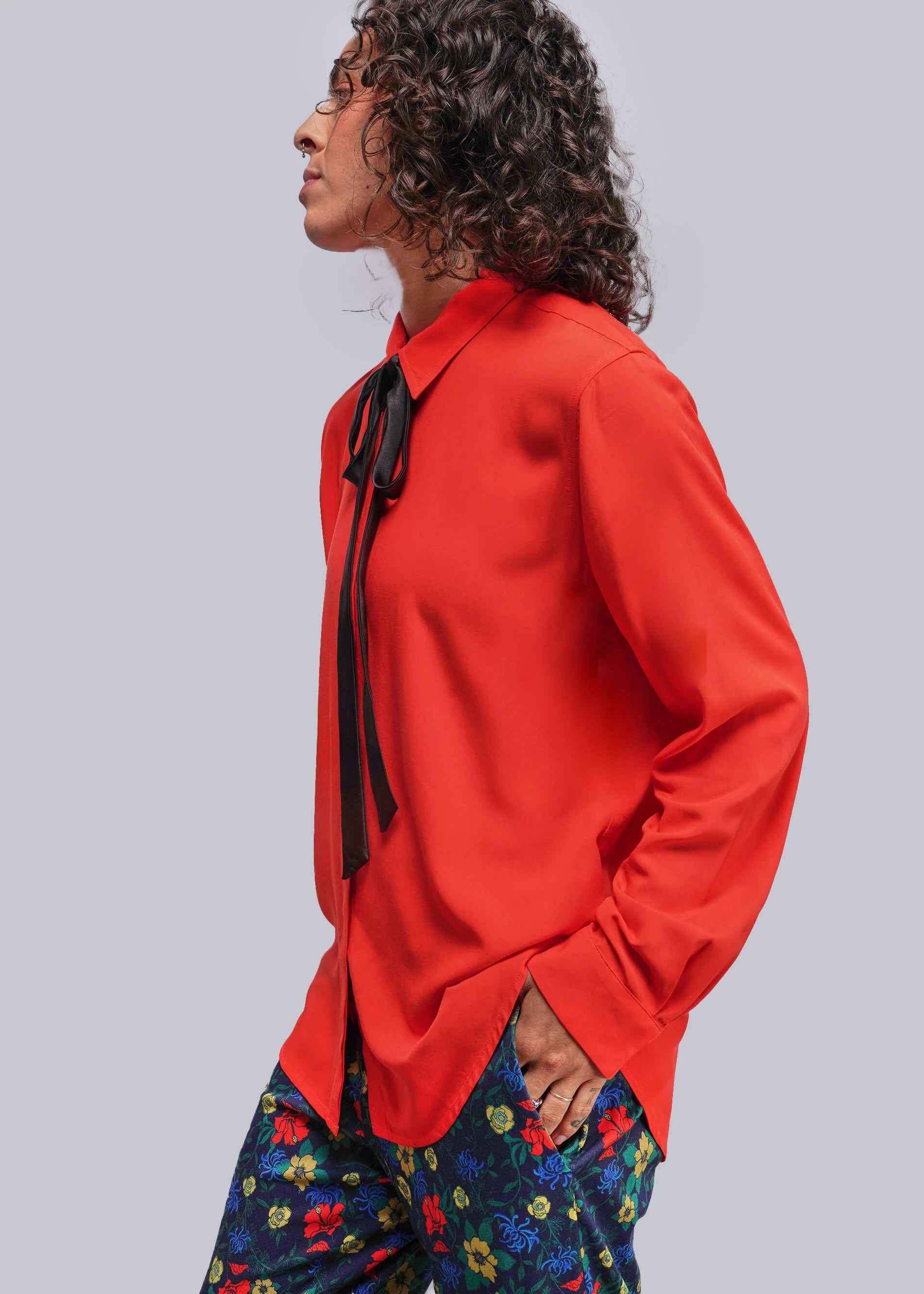 The Empower Long Sleeve Bow Button Up - Image 3
