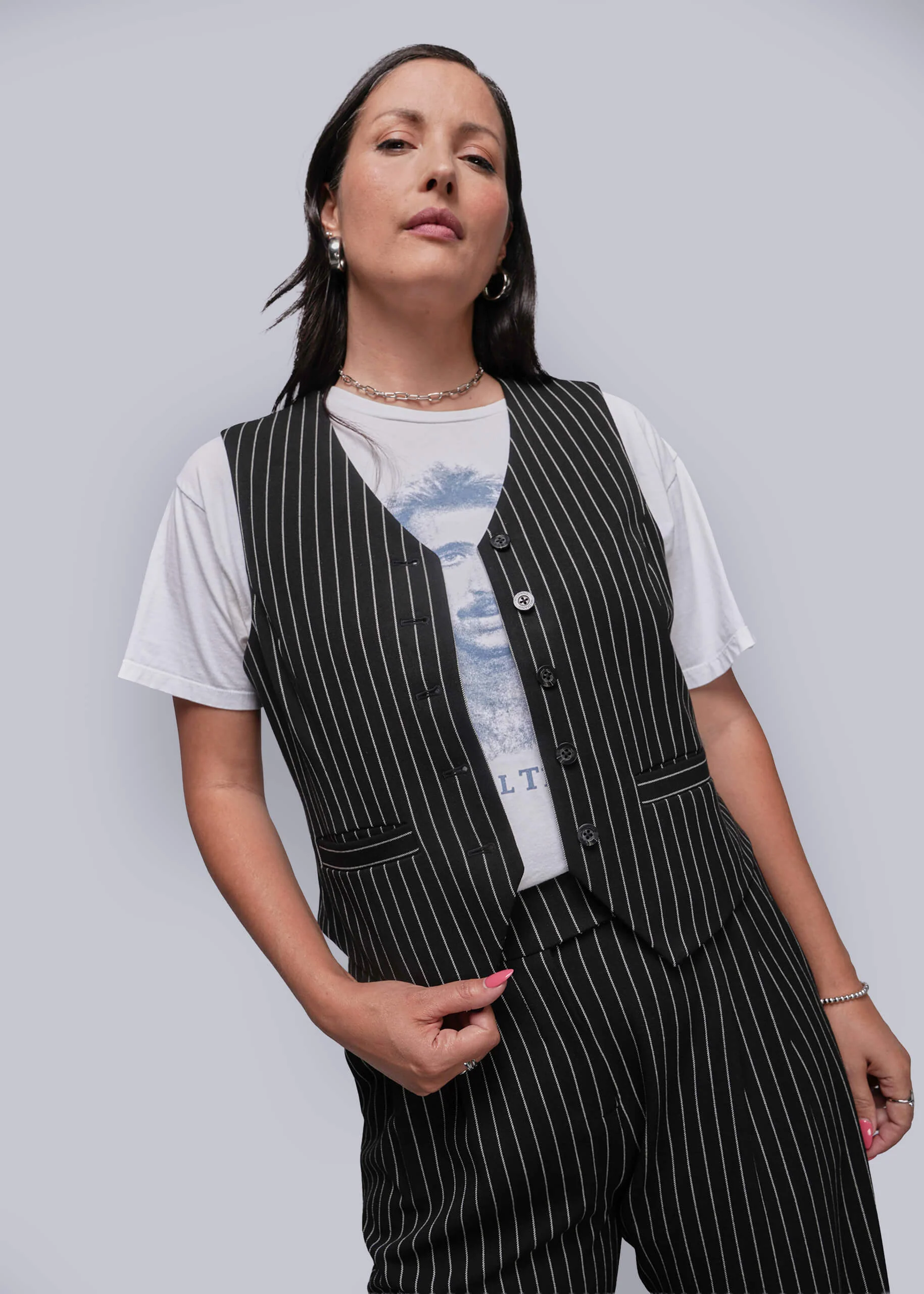 The Empower Pinstripe Vest