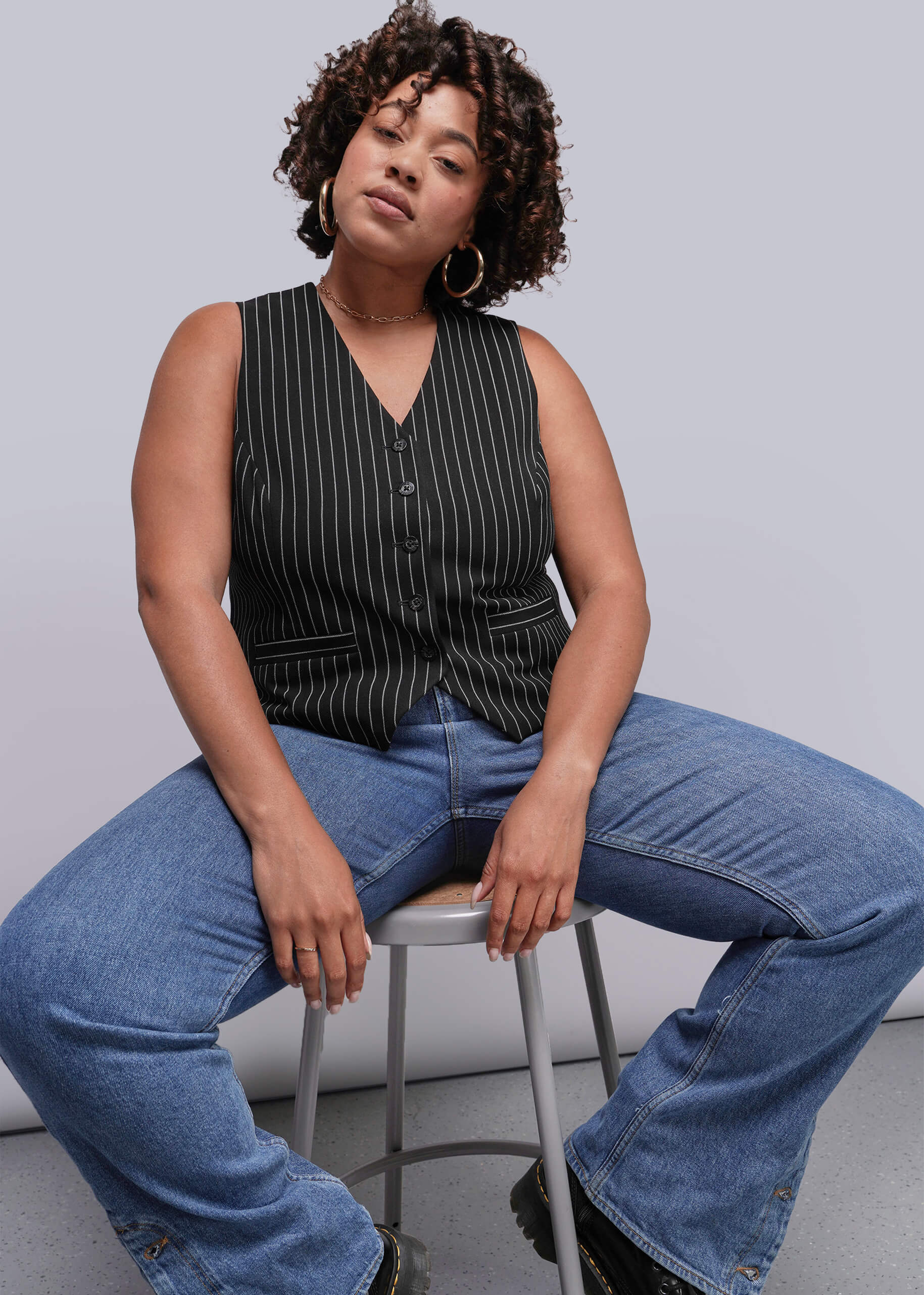 The Empower Pinstripe Vest - Image 6