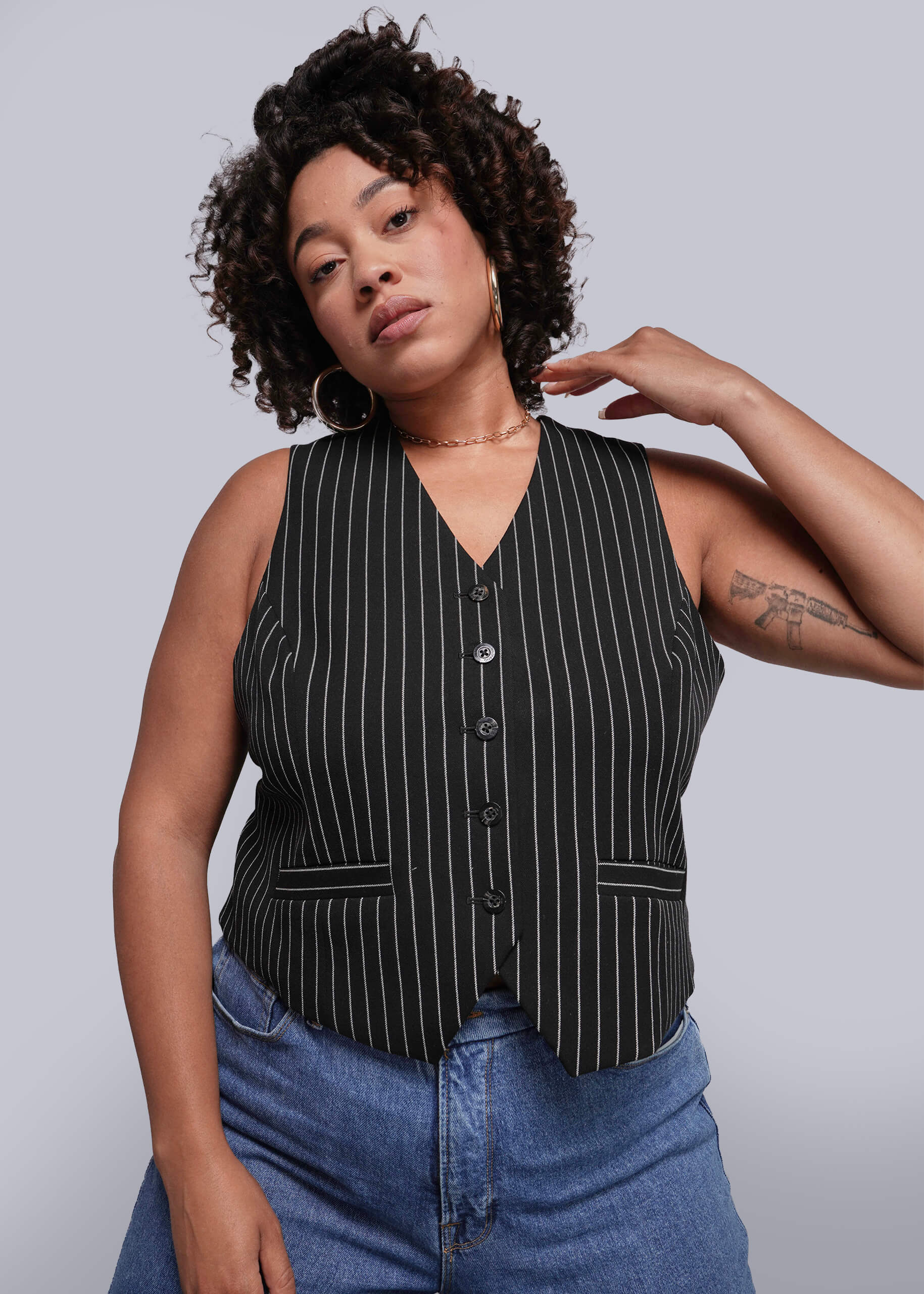The Empower Pinstripe Vest - Image 8