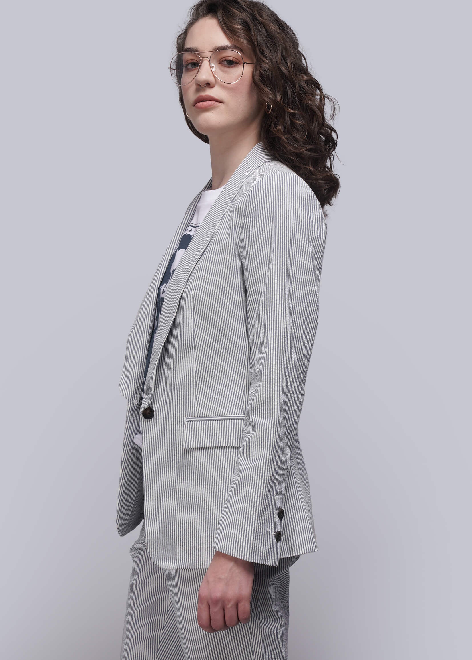 The Empower Seersucker Tux Blazer - Image 4
