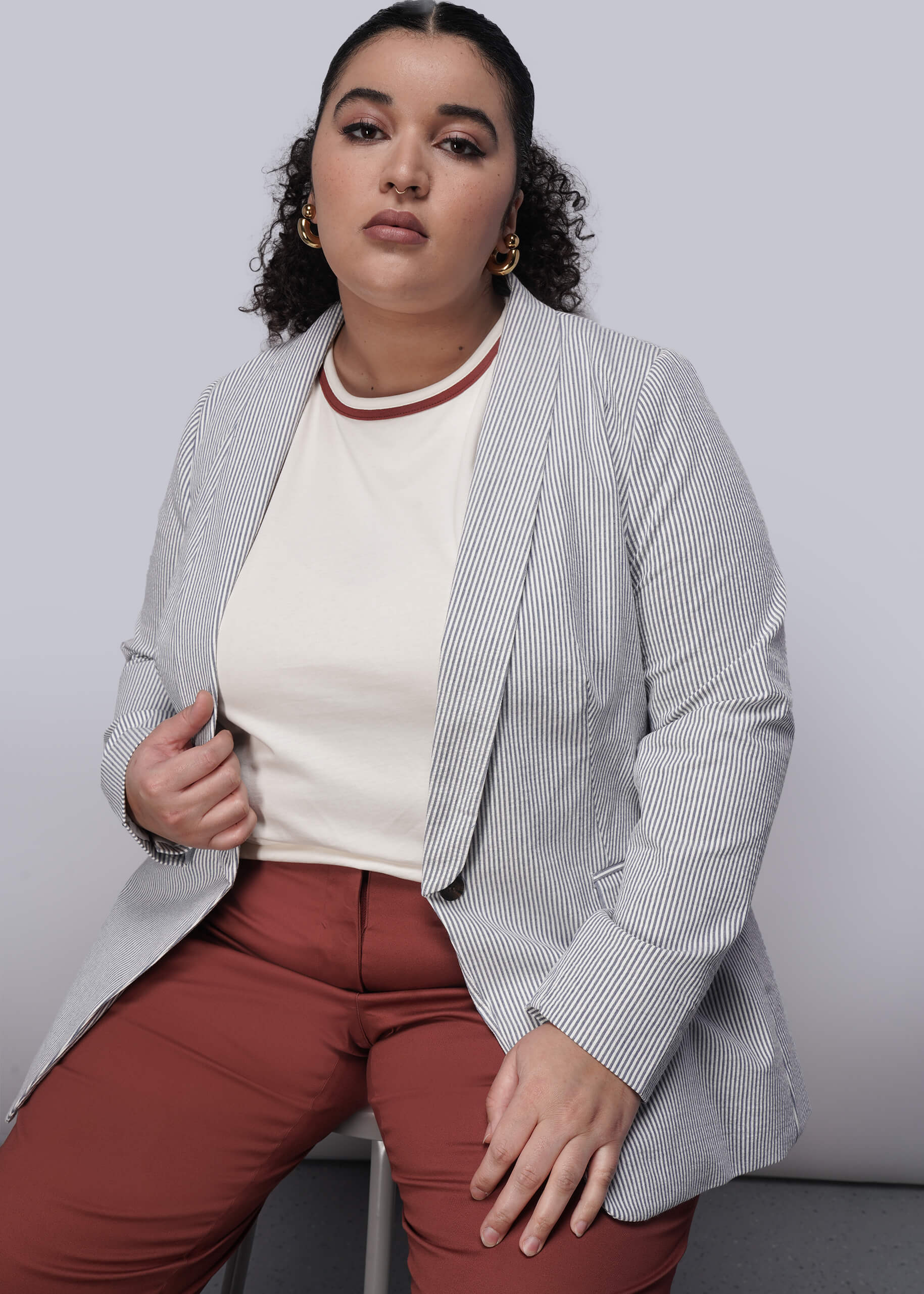 The Empower Seersucker Tux Blazer - Image 7