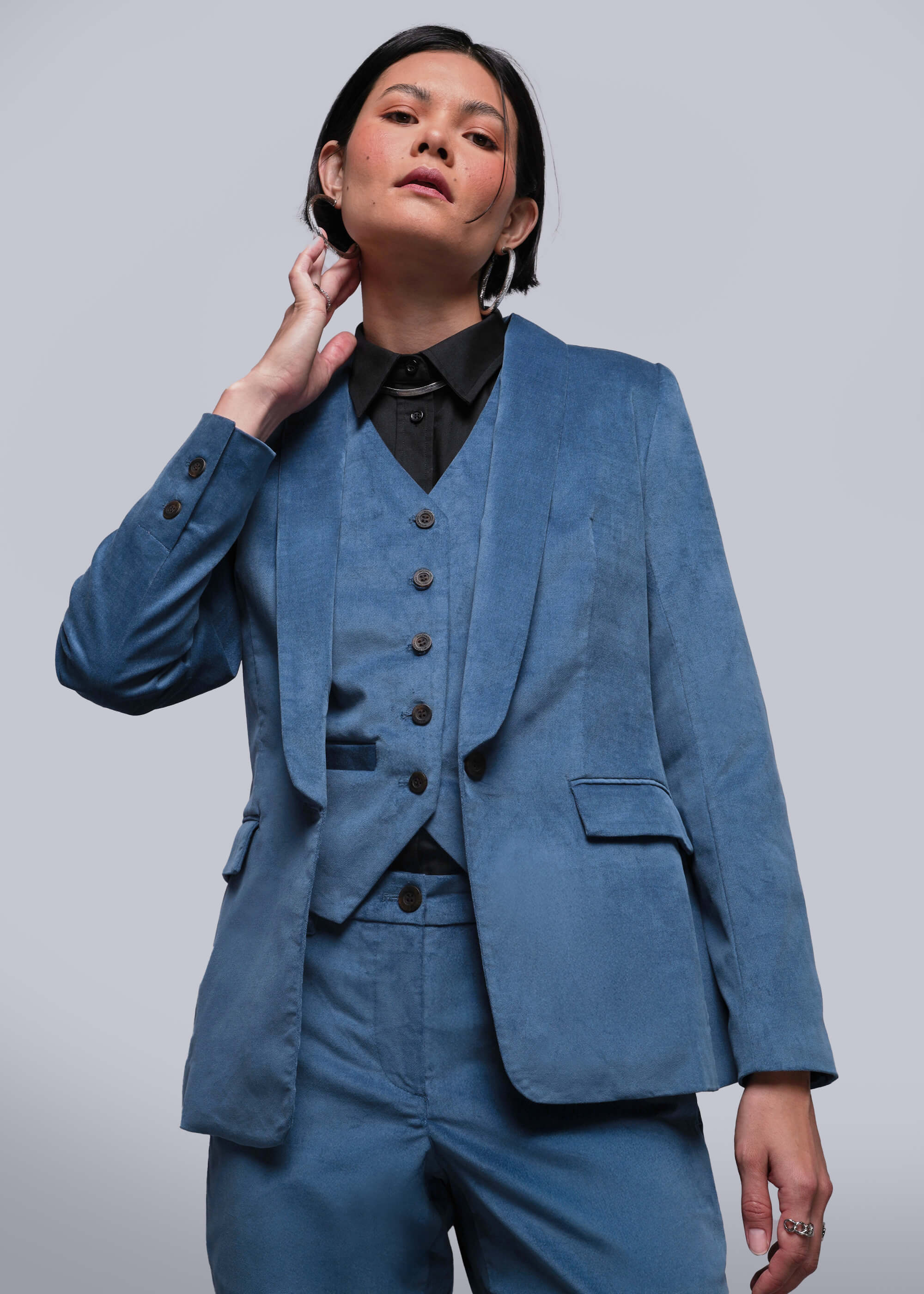 The Empower Velveteen Tux Blazer
