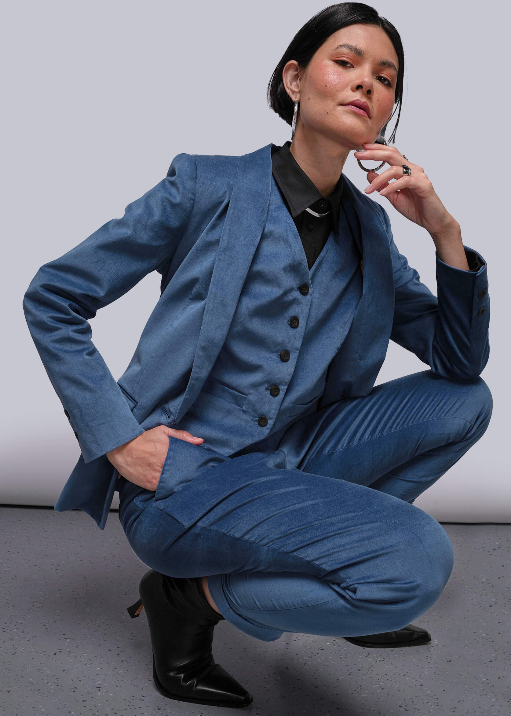 The Empower Velveteen Tux Blazer - Image 2