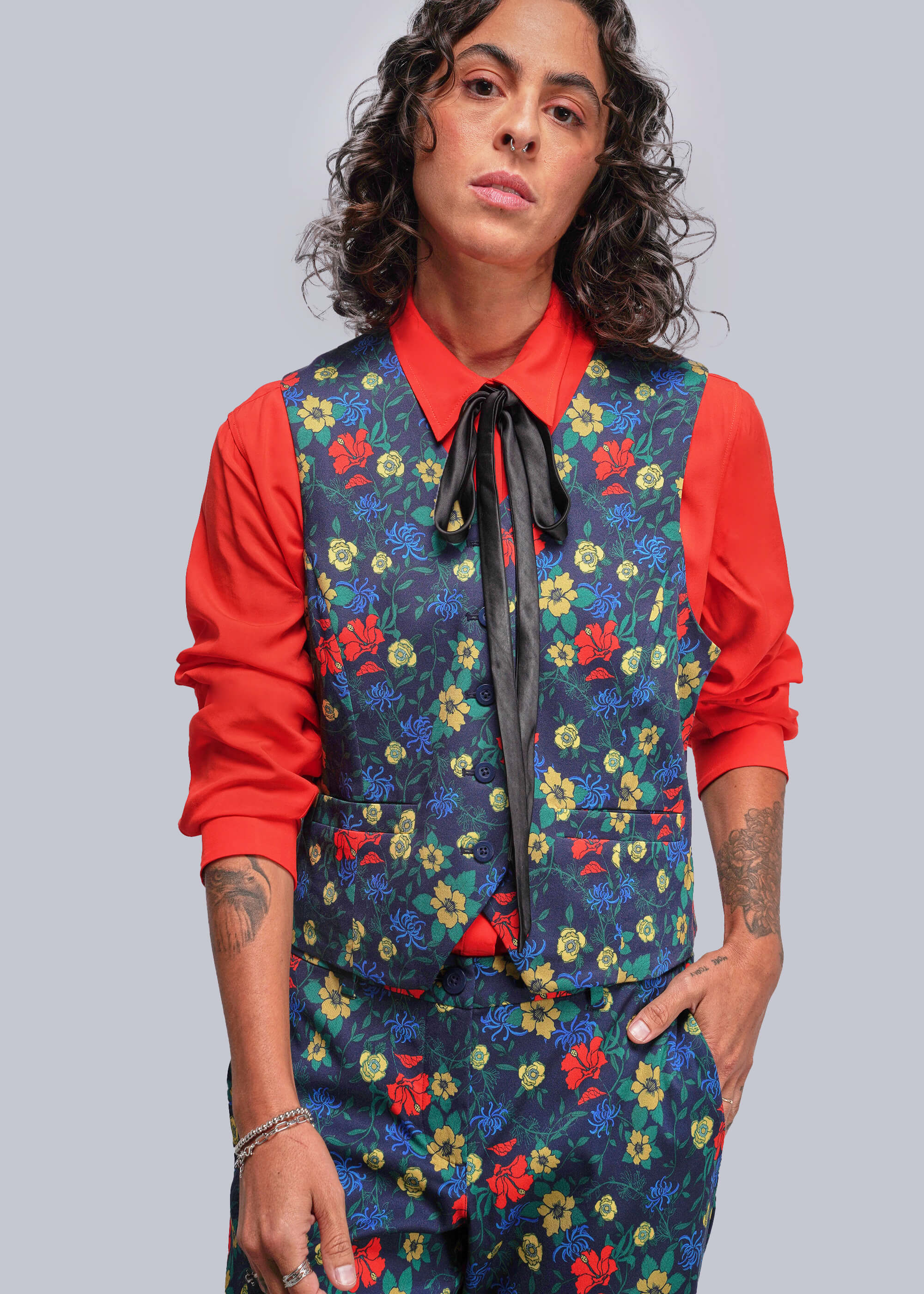 The Empower Long Sleeve Bow Button Up - Image 4