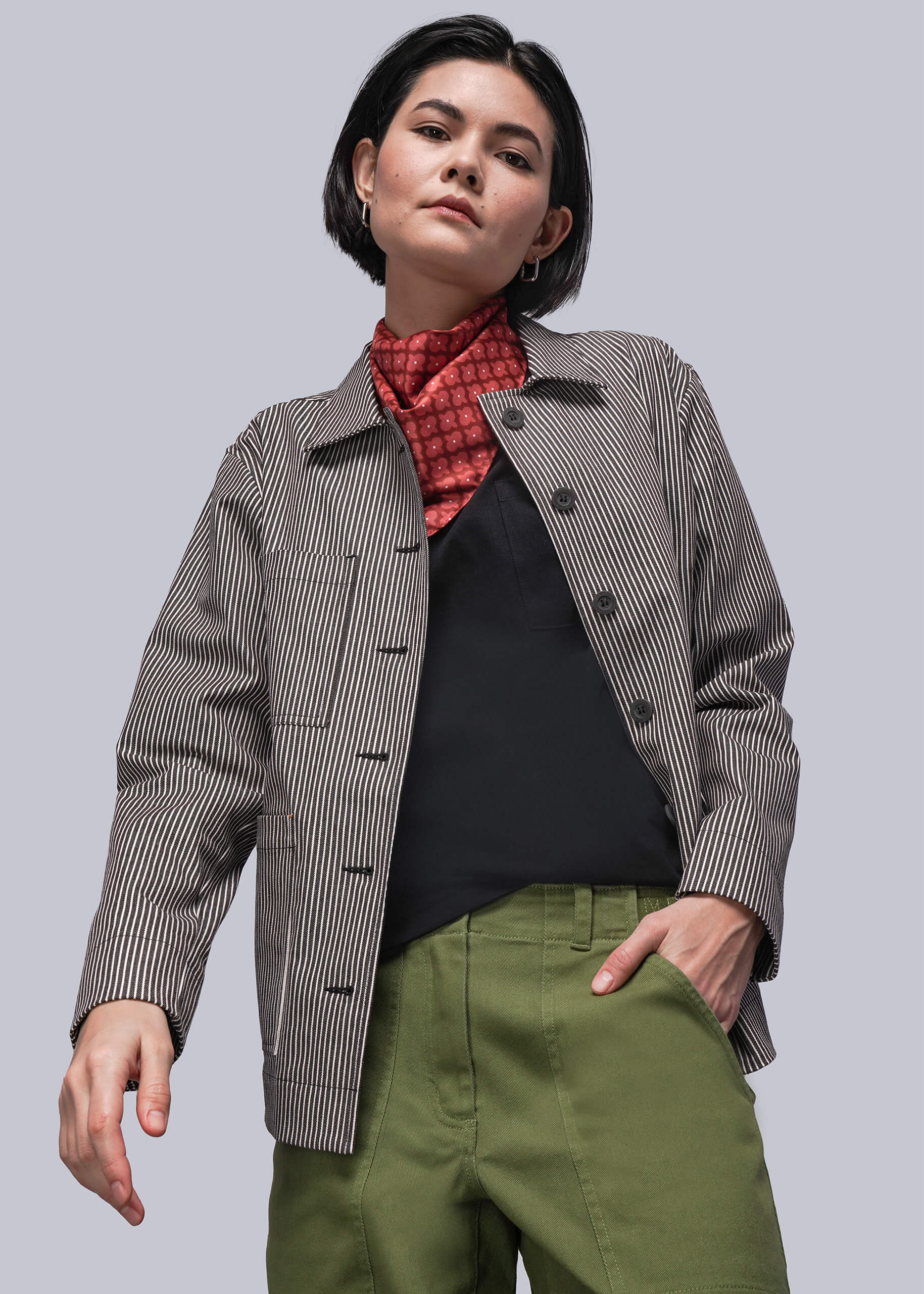 The Essential Railroad Stripe Utility Jacket - Image 5