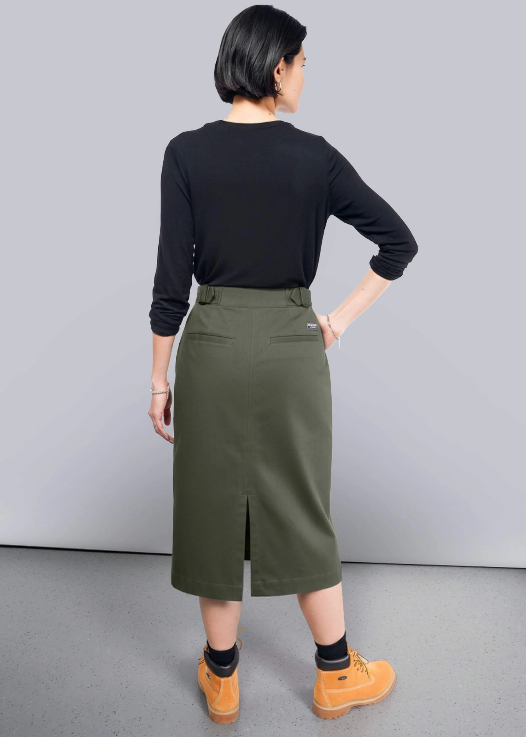 The Essential Cotton Twill Utility Wrap Skirt - Image 5