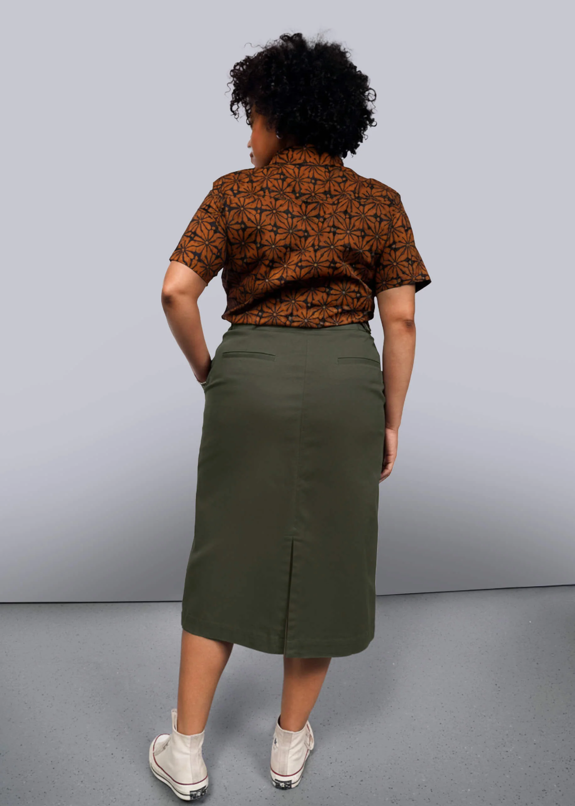 The Essential Cotton Twill Utility Wrap Skirt - Image 8