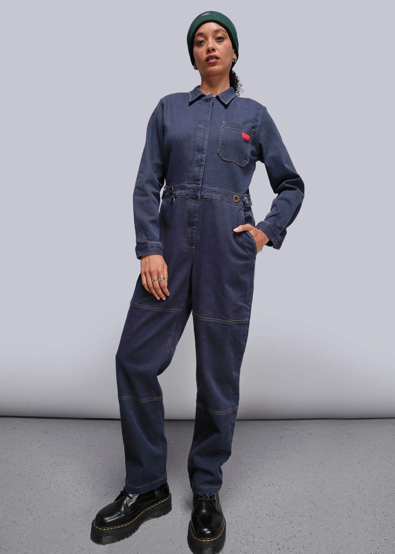 The Essential Denim Long Sleeve High Waisted Coverall