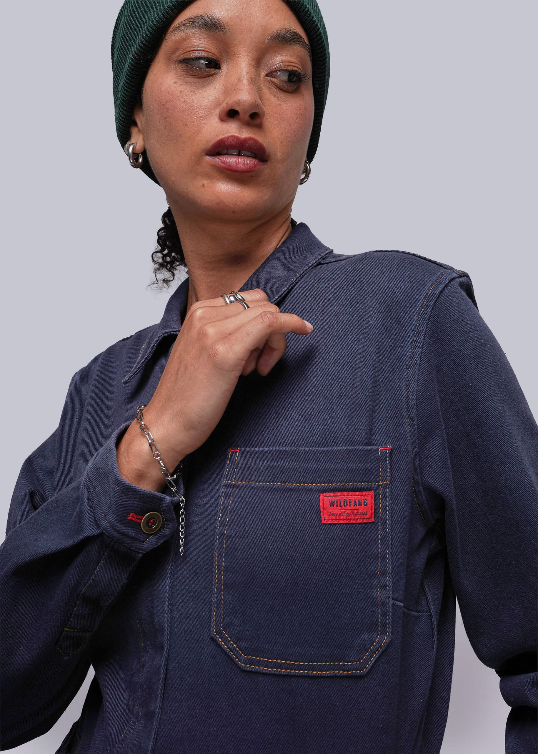 The Essential Denim Long Sleeve High Waisted Coverall - Image 2