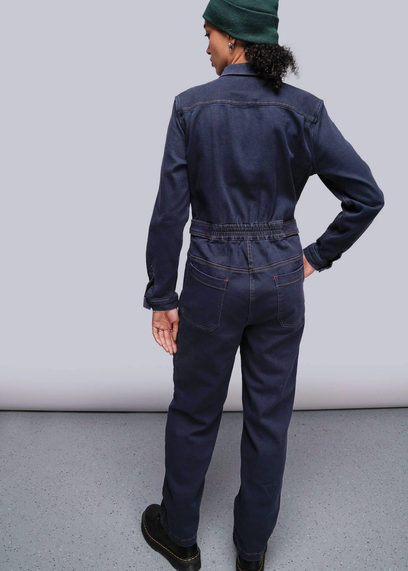 The Essential Denim Long Sleeve High Waisted Coverall - Image 4