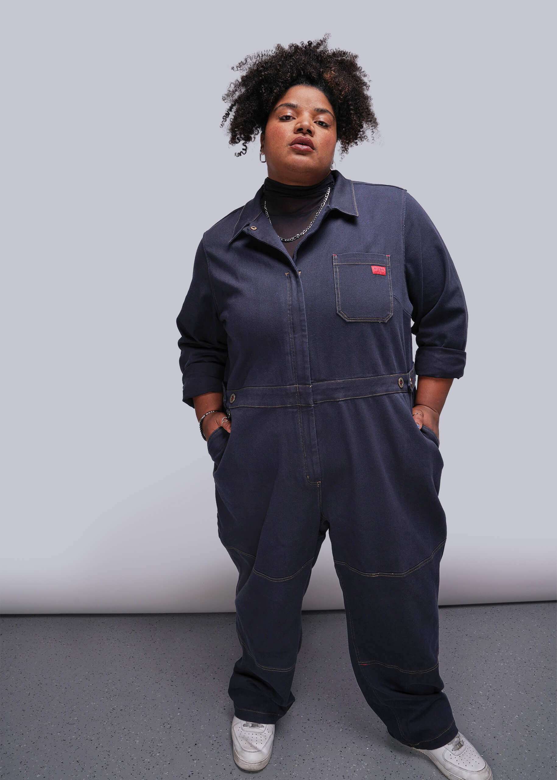 The Essential Denim Long Sleeve High Waisted Coverall - Image 5