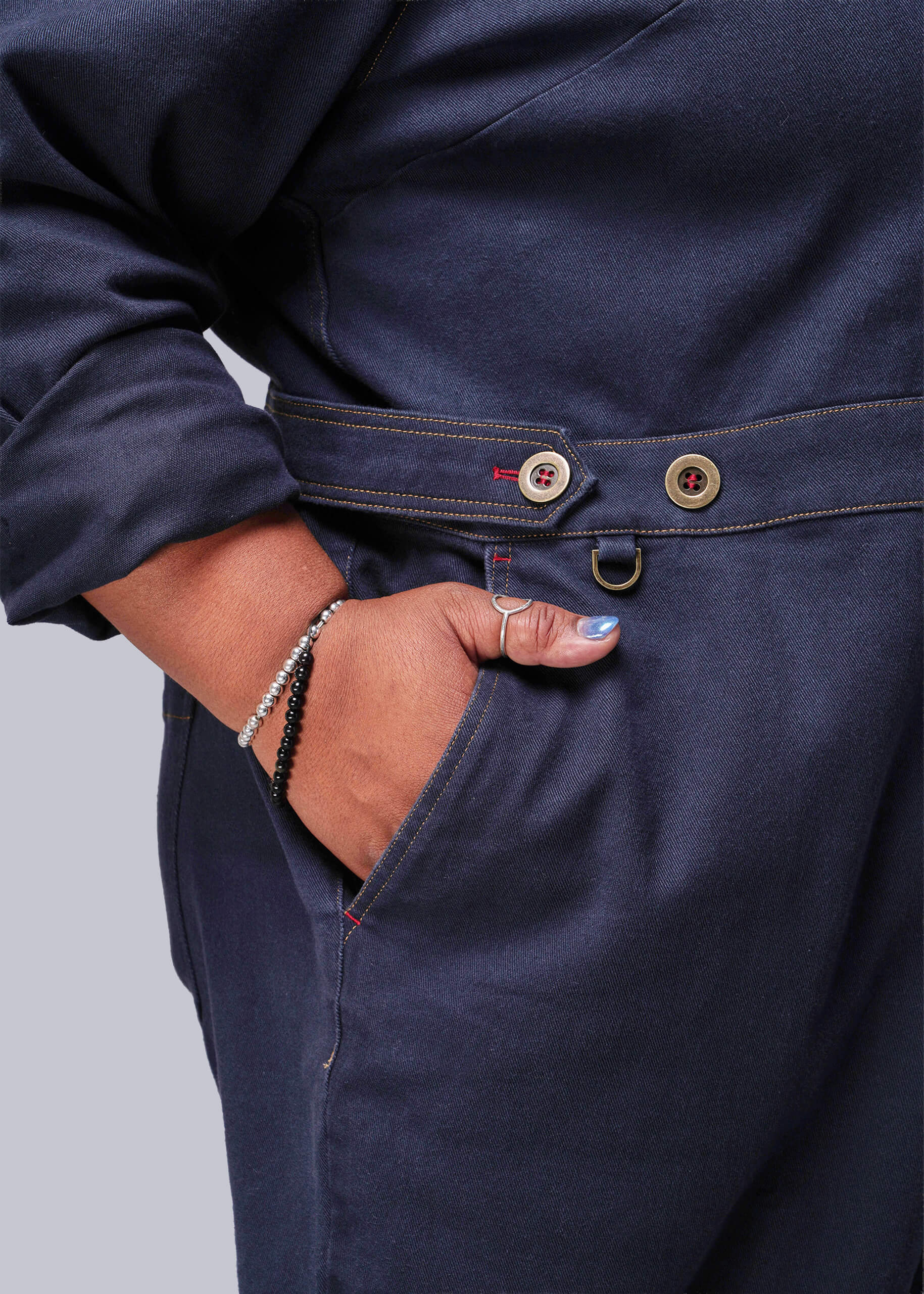 The Essential Denim Long Sleeve High Waisted Coverall - Image 6