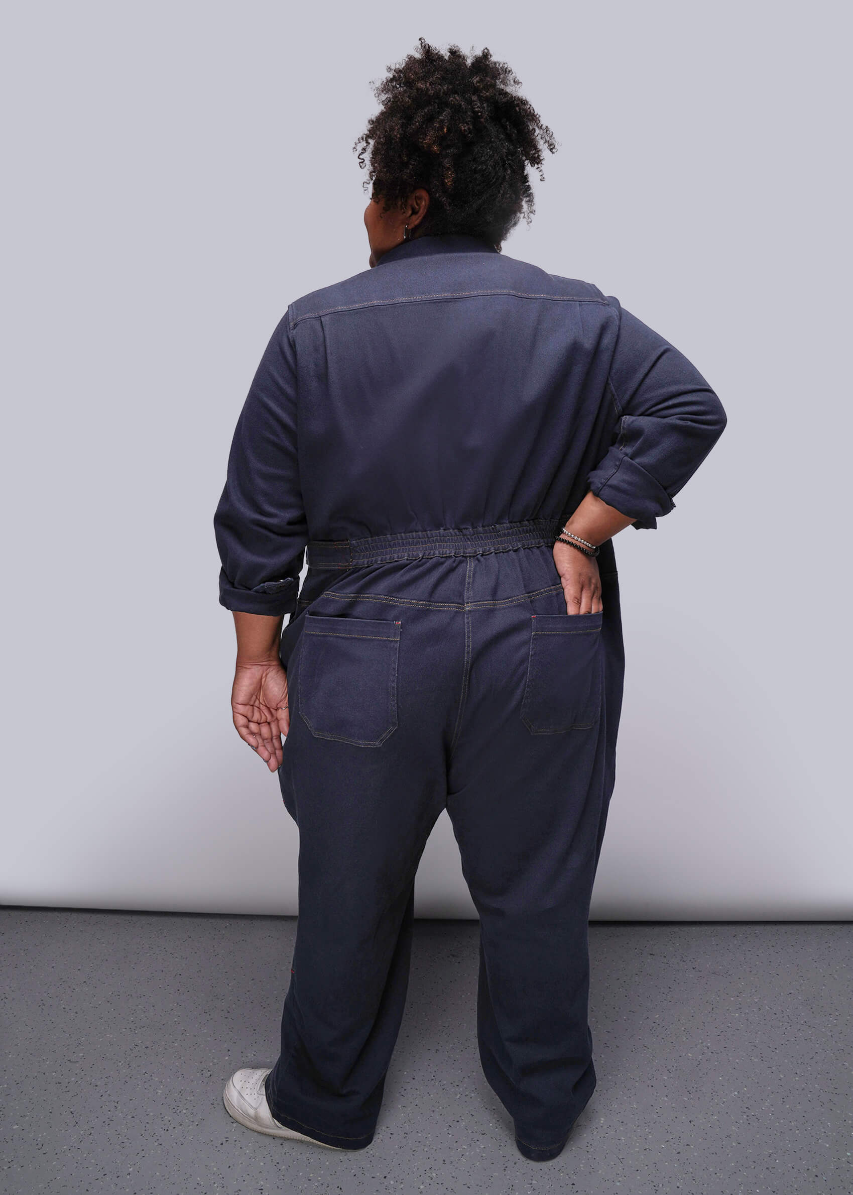 The Essential Denim Long Sleeve High Waisted Coverall - Image 9