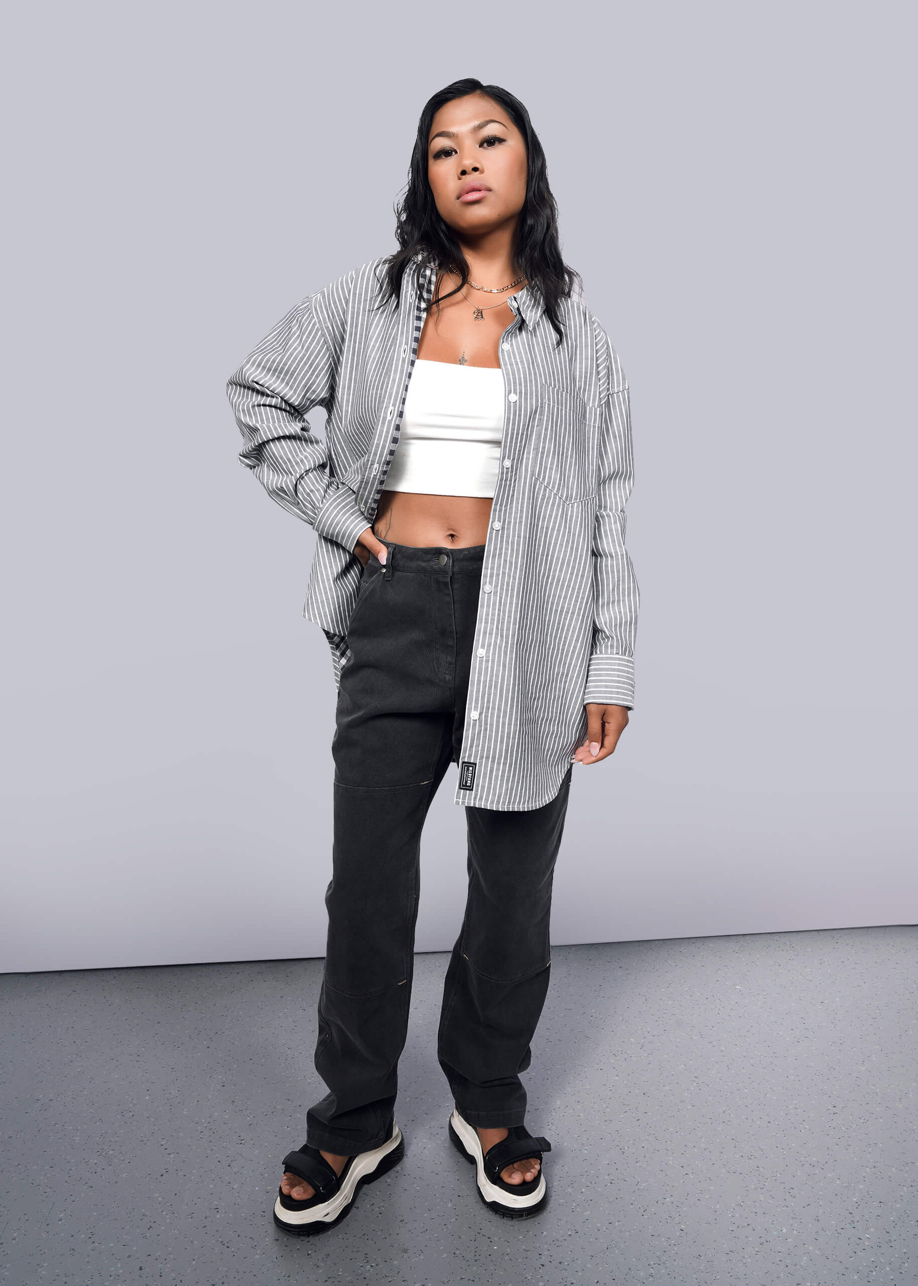 The Essential Long Sleeve Oversized Wrap Button Up - Image 4