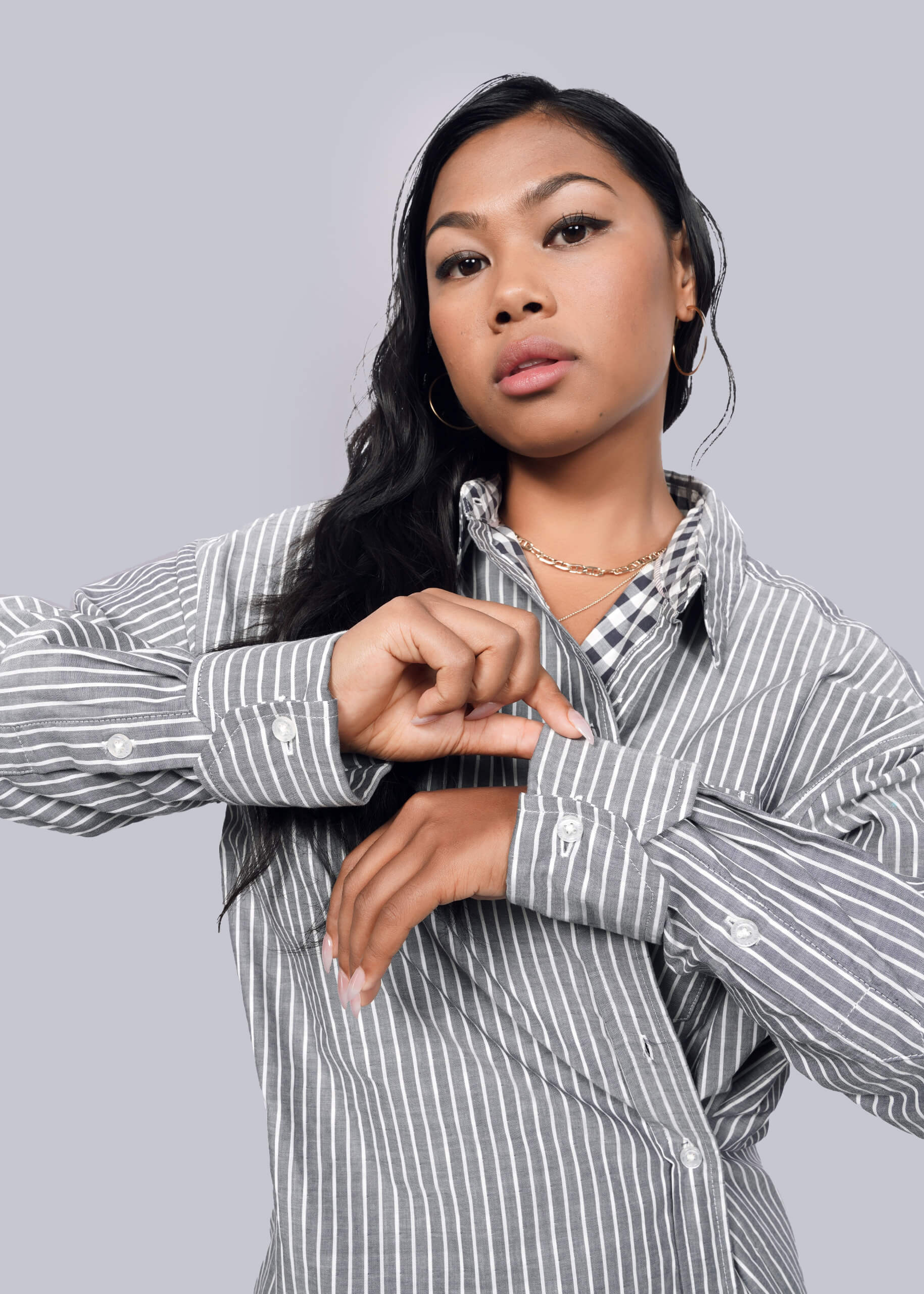 The Essential Long Sleeve Oversized Wrap Button Up - Image 5