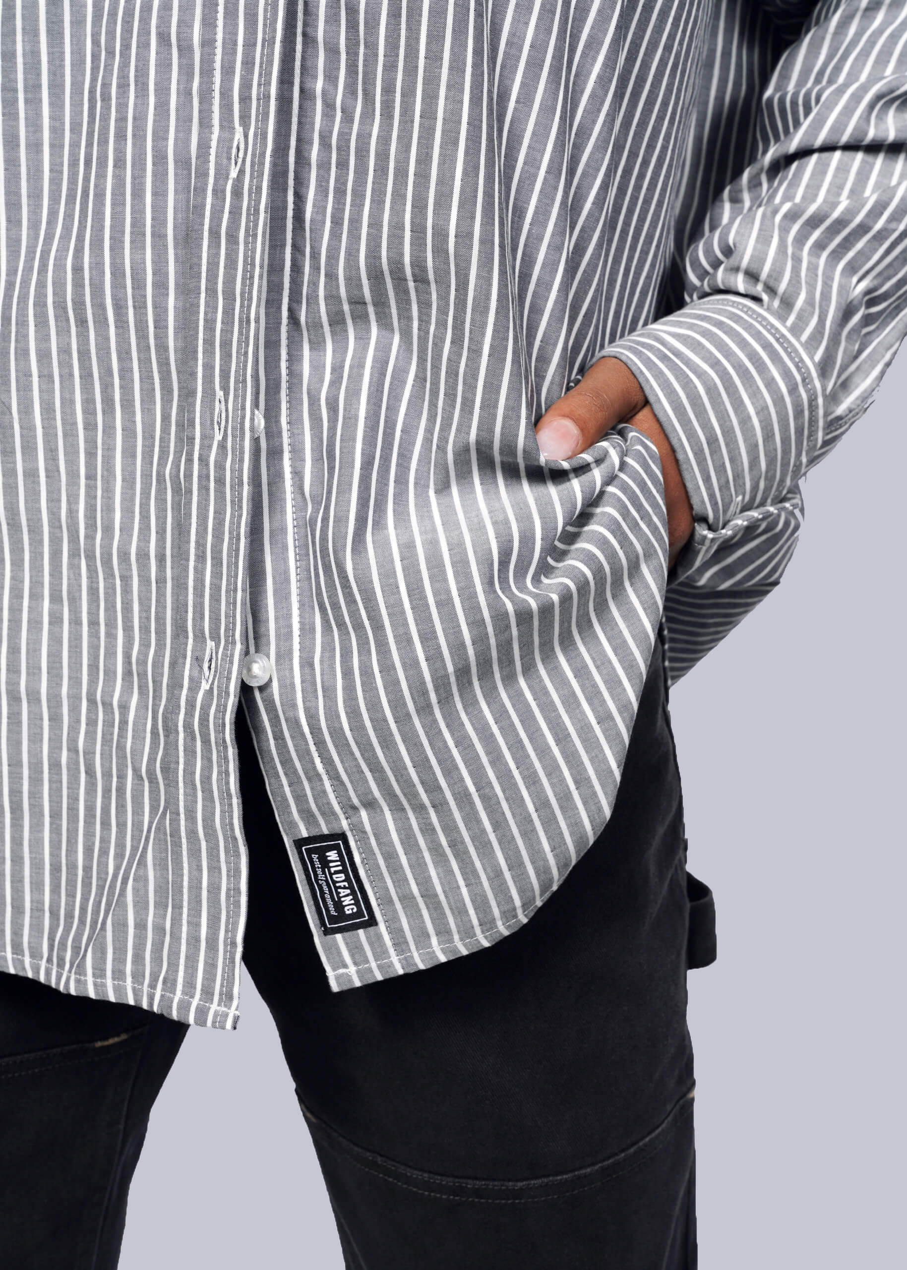 The Essential Long Sleeve Oversized Wrap Button Up - Image 8