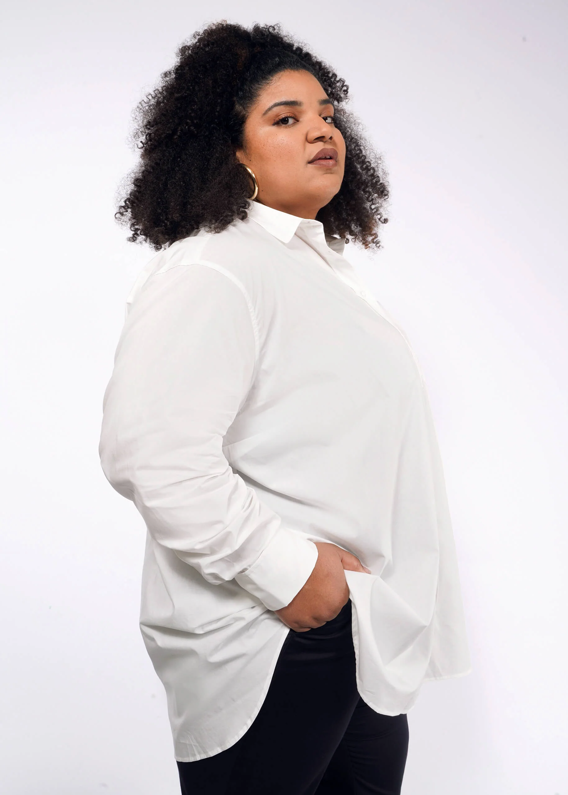 The Essential Long Sleeve Oversized Wrap Button Up - Image 4