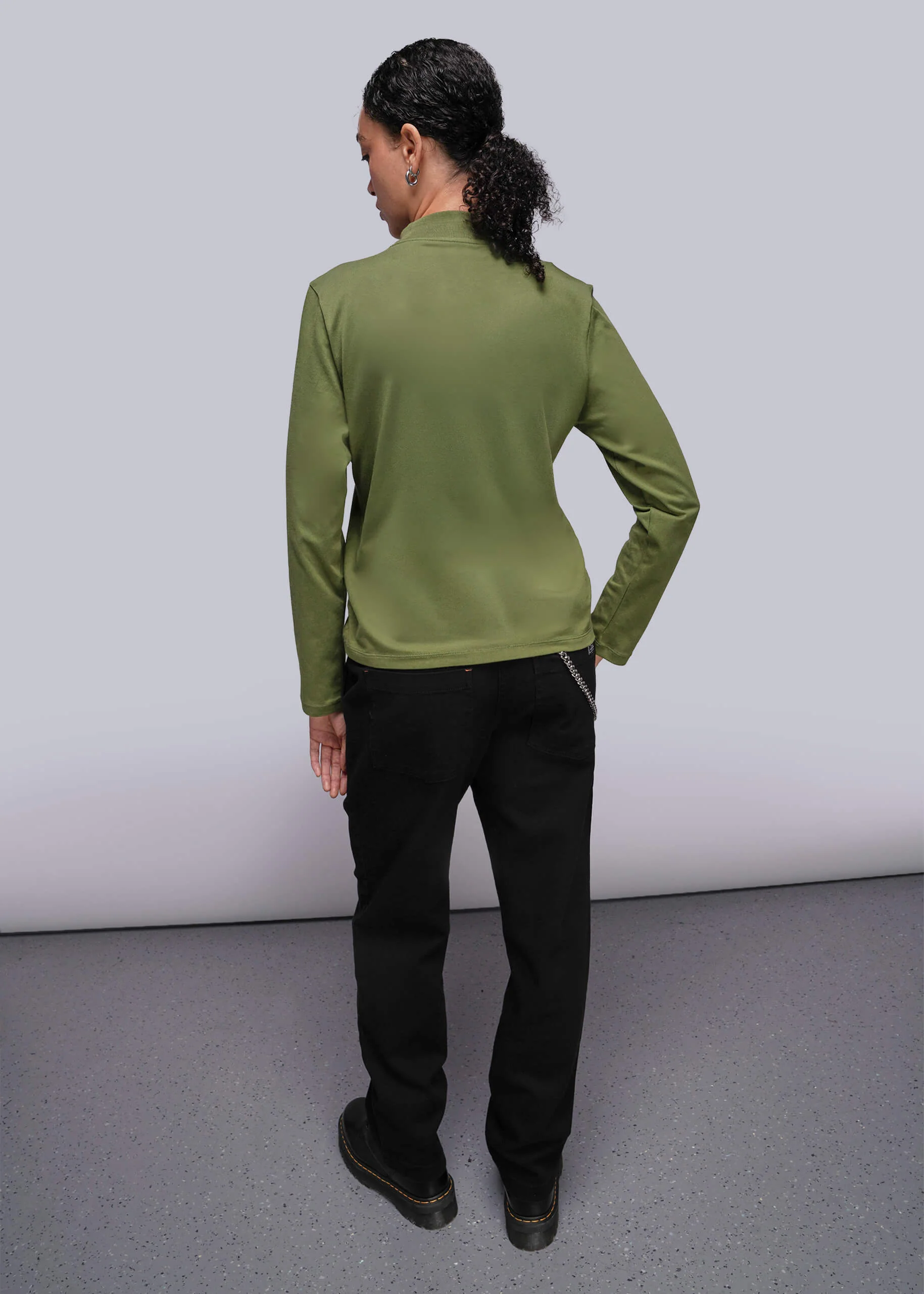 The Everyday Long Sleeve Mock Neck Tee - Image 3