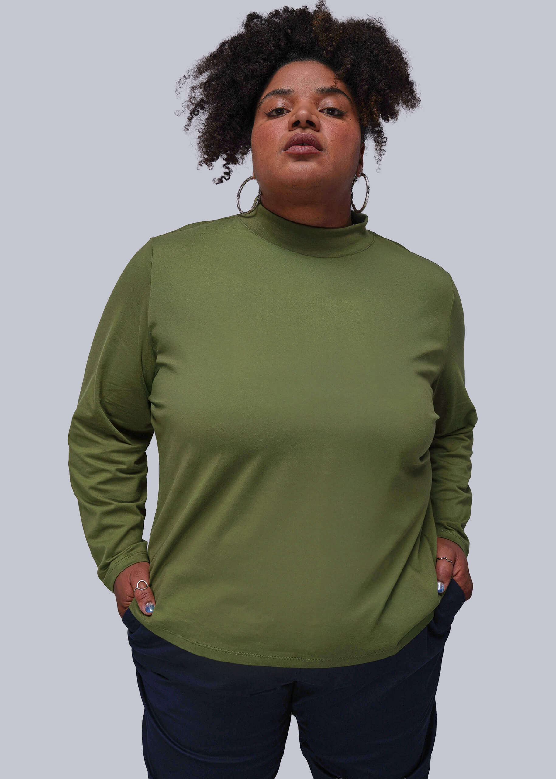 The Everyday Long Sleeve Mock Neck Tee - Image 5