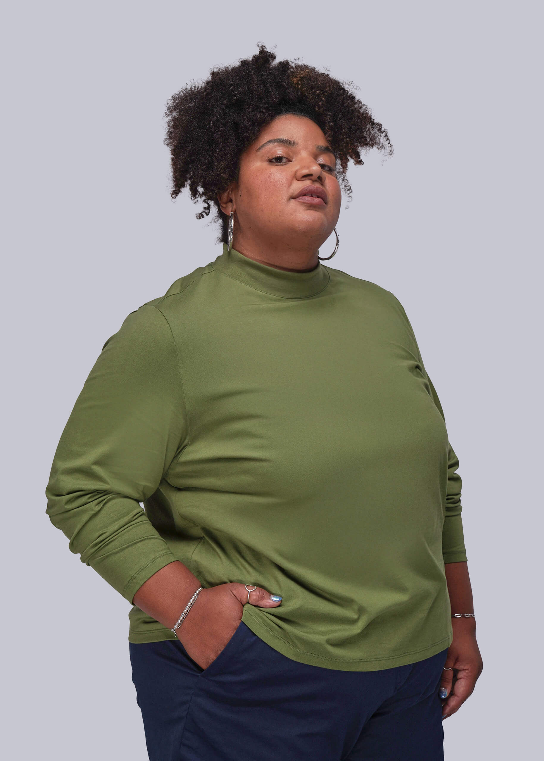 The Everyday Long Sleeve Mock Neck Tee - Image 6