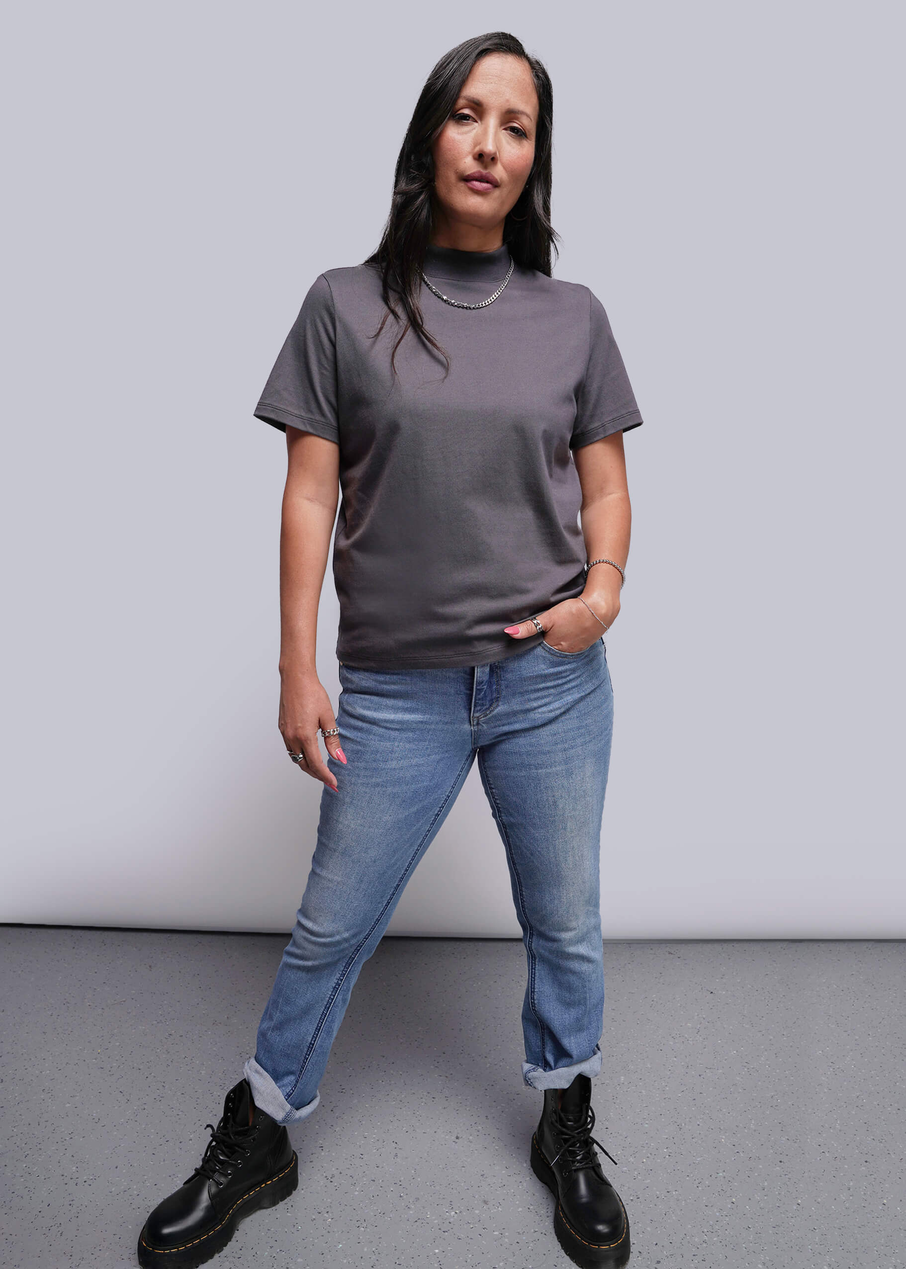 The Everyday Mock Neck Tee - Image 3