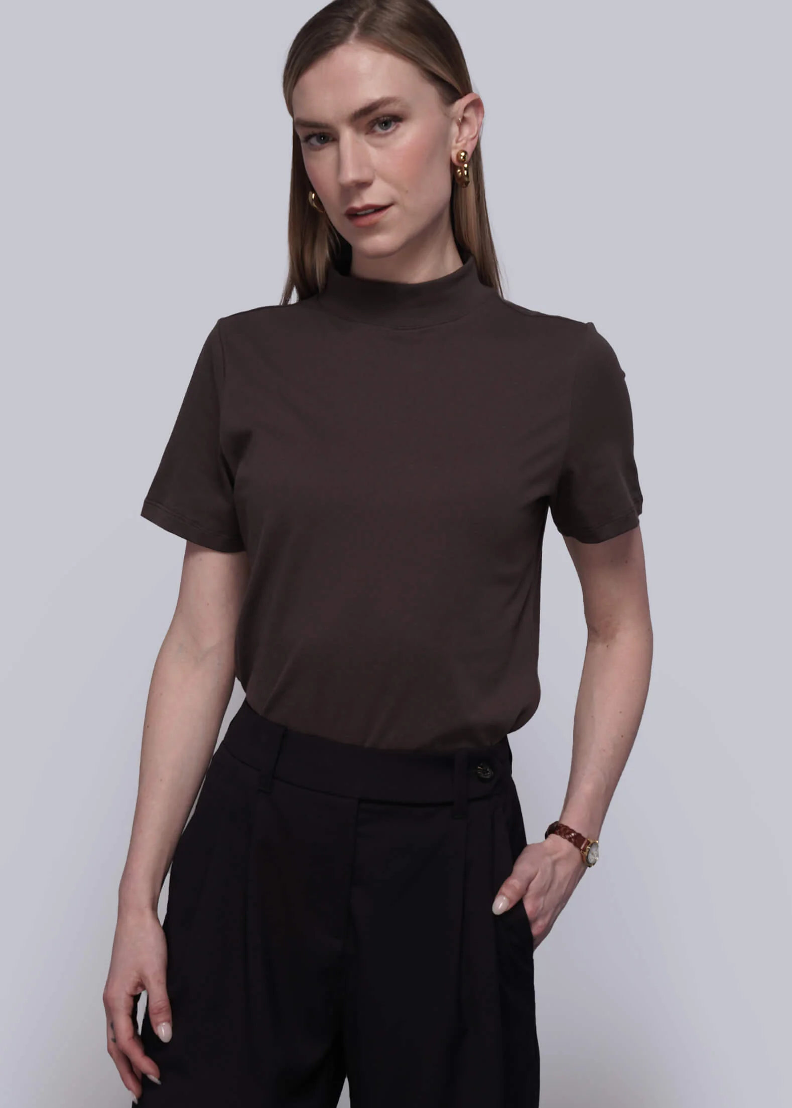 The Everyday Mock Neck Tee - Image 10